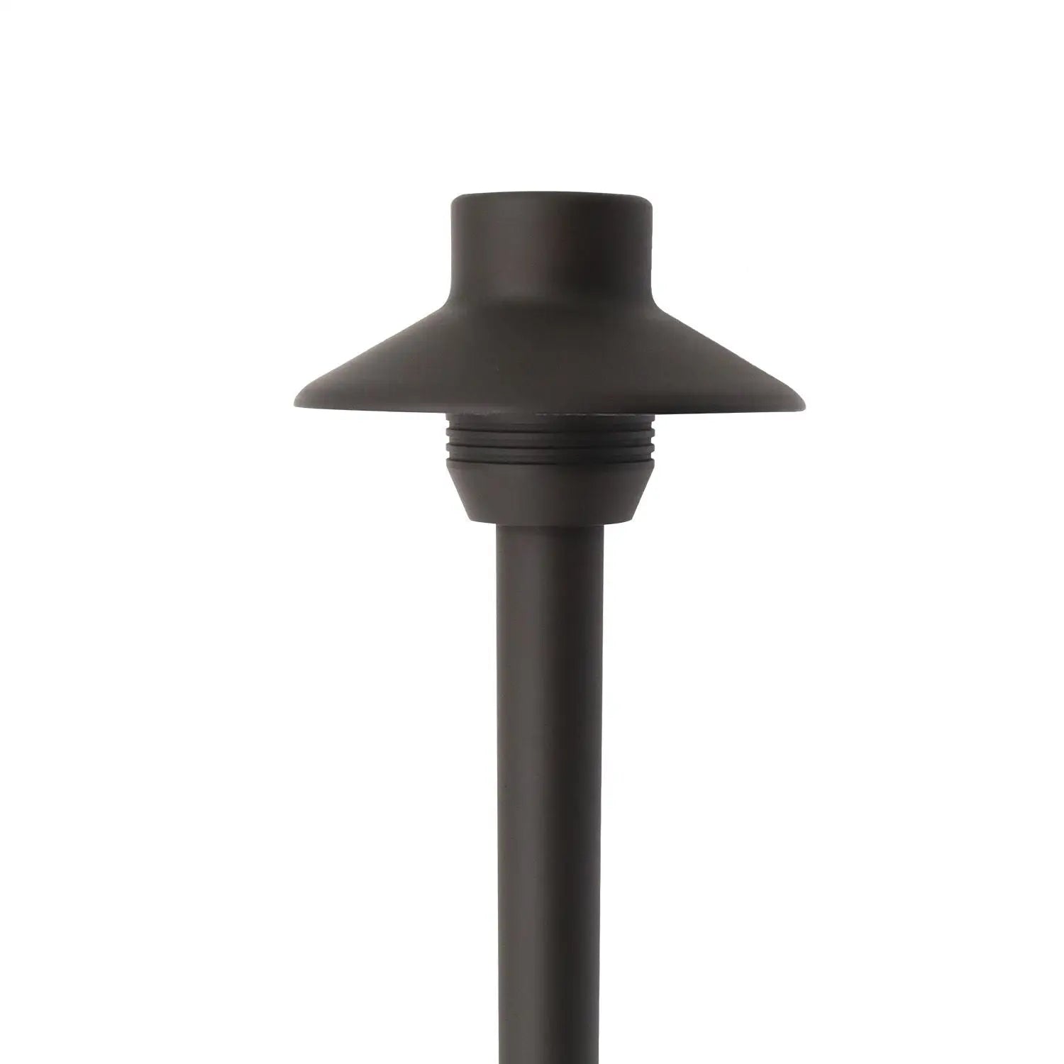 Brass LED Path Lights for Outdoor Landscape Illumination - Stem & Light Matte Black