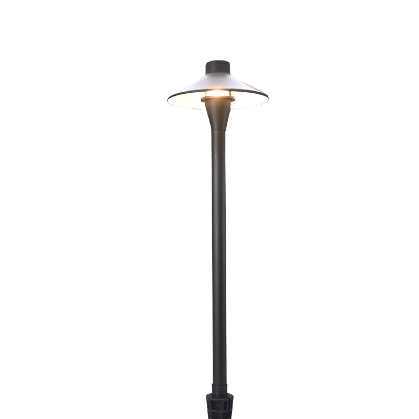 Brass Outdoor Path Light with Flat Hat G4 Socket and 72’’ Lead Wire - Path Light Fixture