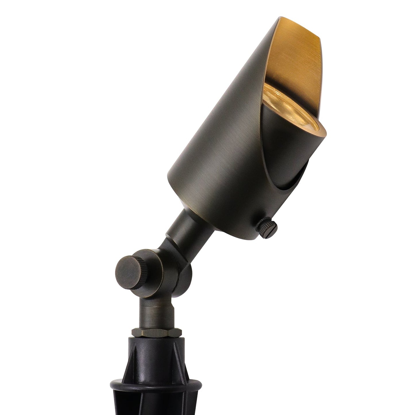 Brass Standing Light with Antique Finish for MR16 Bulbs - Light Bronze - Spot Light Fixture