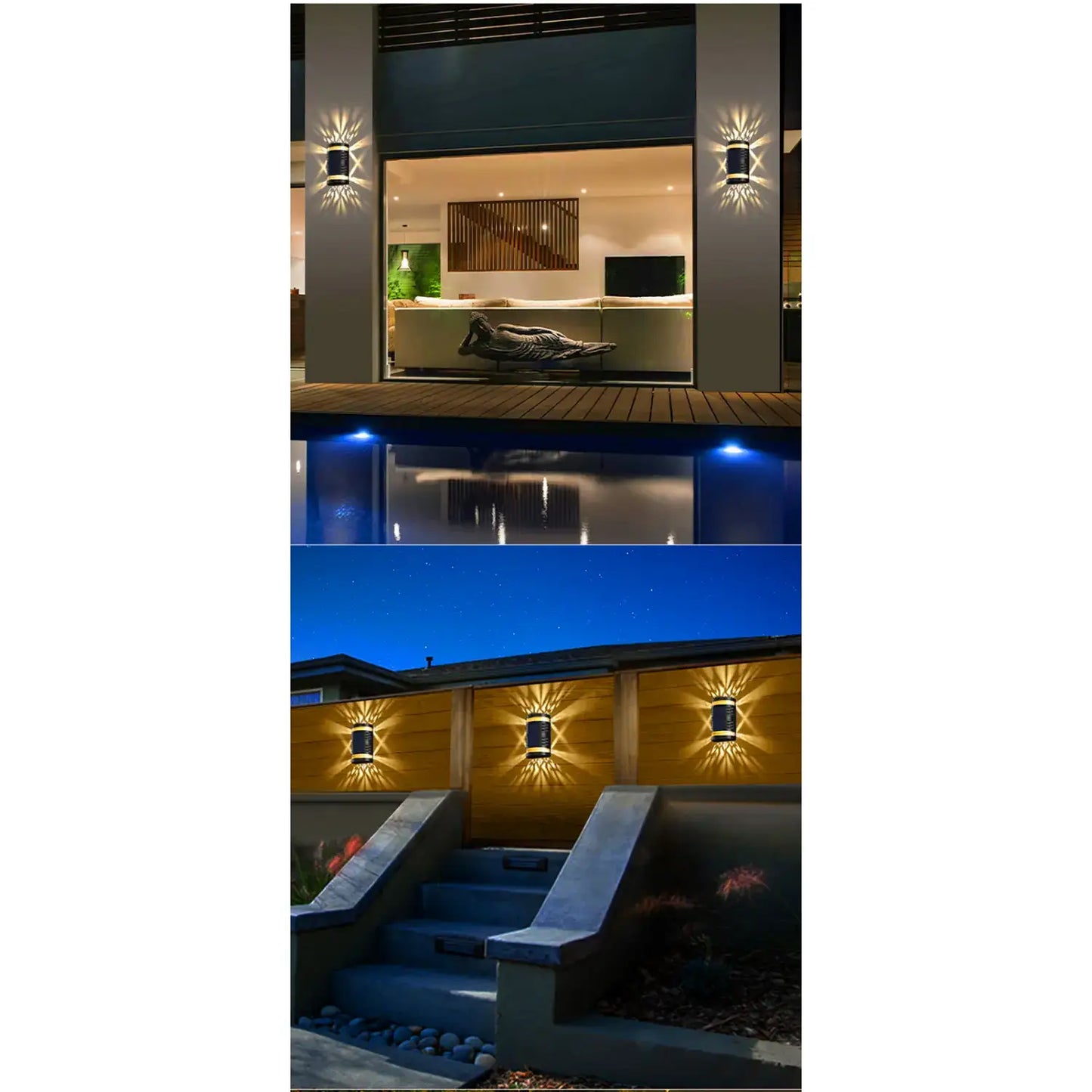 Bright and Durable Solar Lights for Backyard Illumination - Wall Mount Fixture