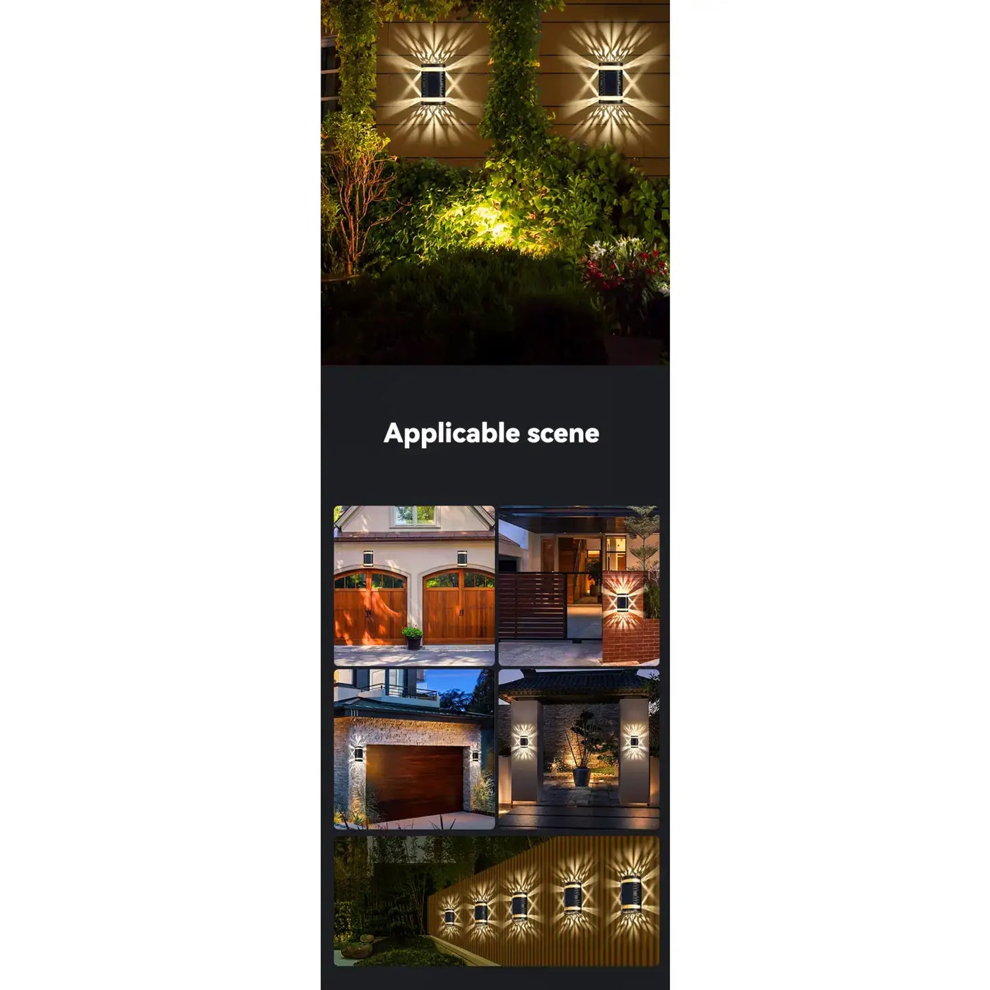 Bright and Durable Solar Lights for Backyard Illumination - Wall Mount Fixture