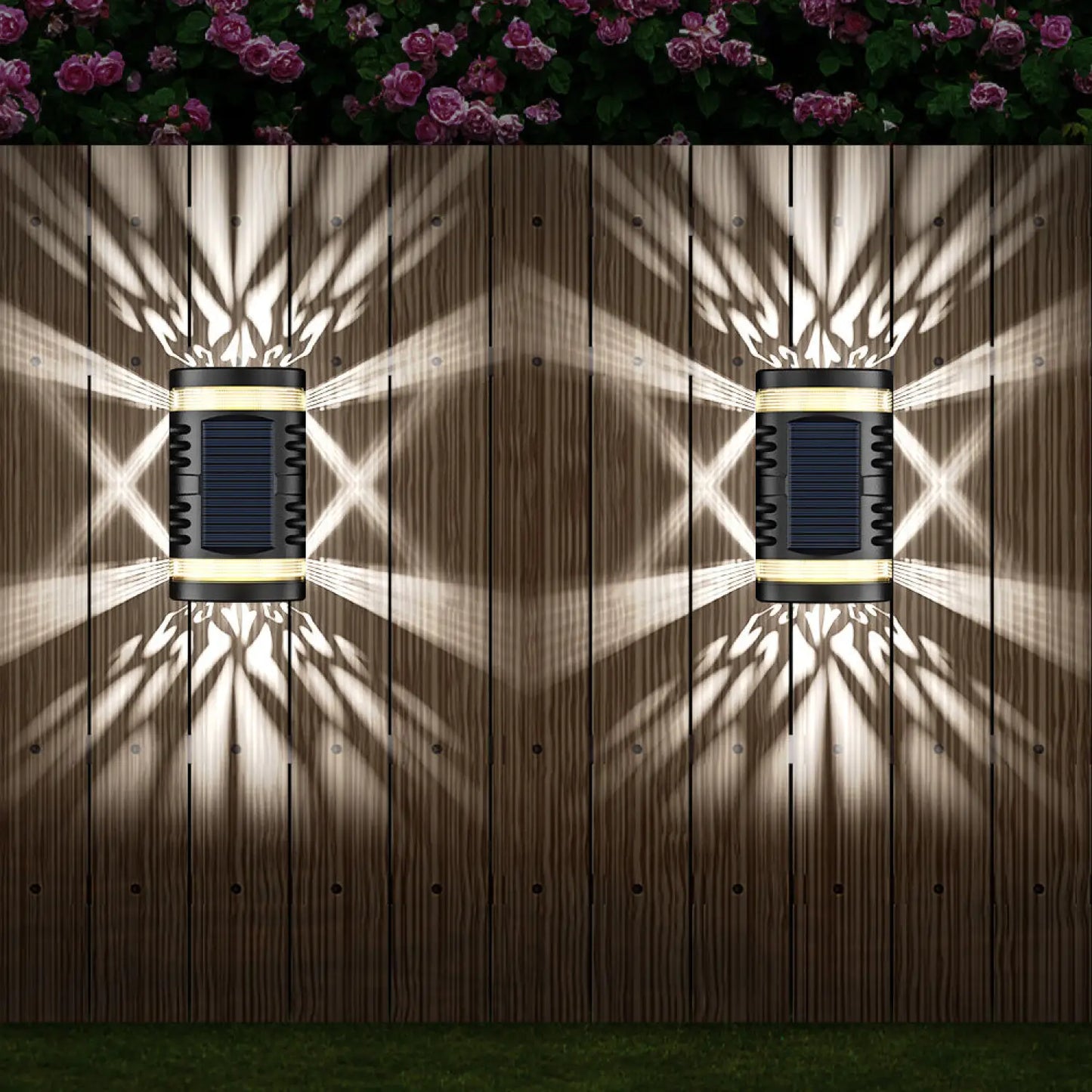 Bright and Durable Solar Lights for Backyard Illumination - White light / 1PCS - Wall Mount Fixture
