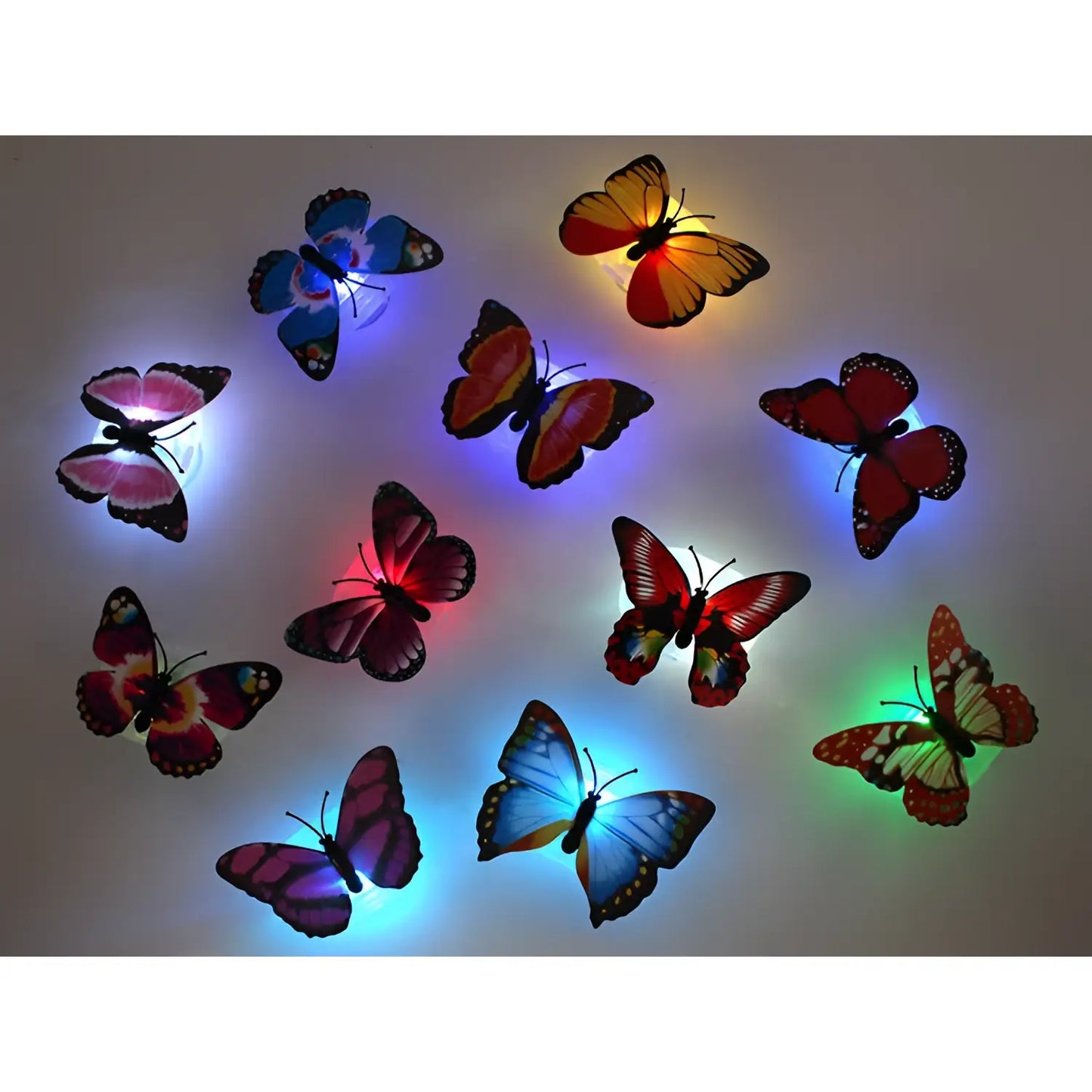 Single Layer Light-emitting Butterfly Wall Self-adhesive Sticker - Single Box - 12V Hanging Light