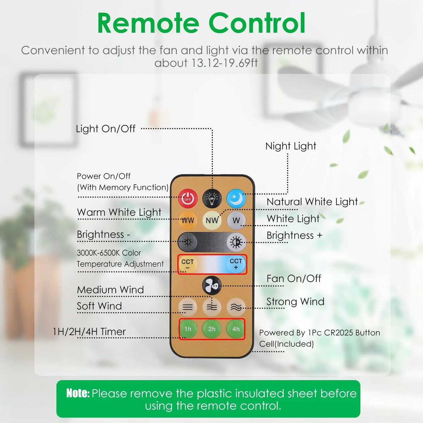 Ceiling Fan with Light LED for Cool Air & Custom Glow - White - Ceiling Fan Light