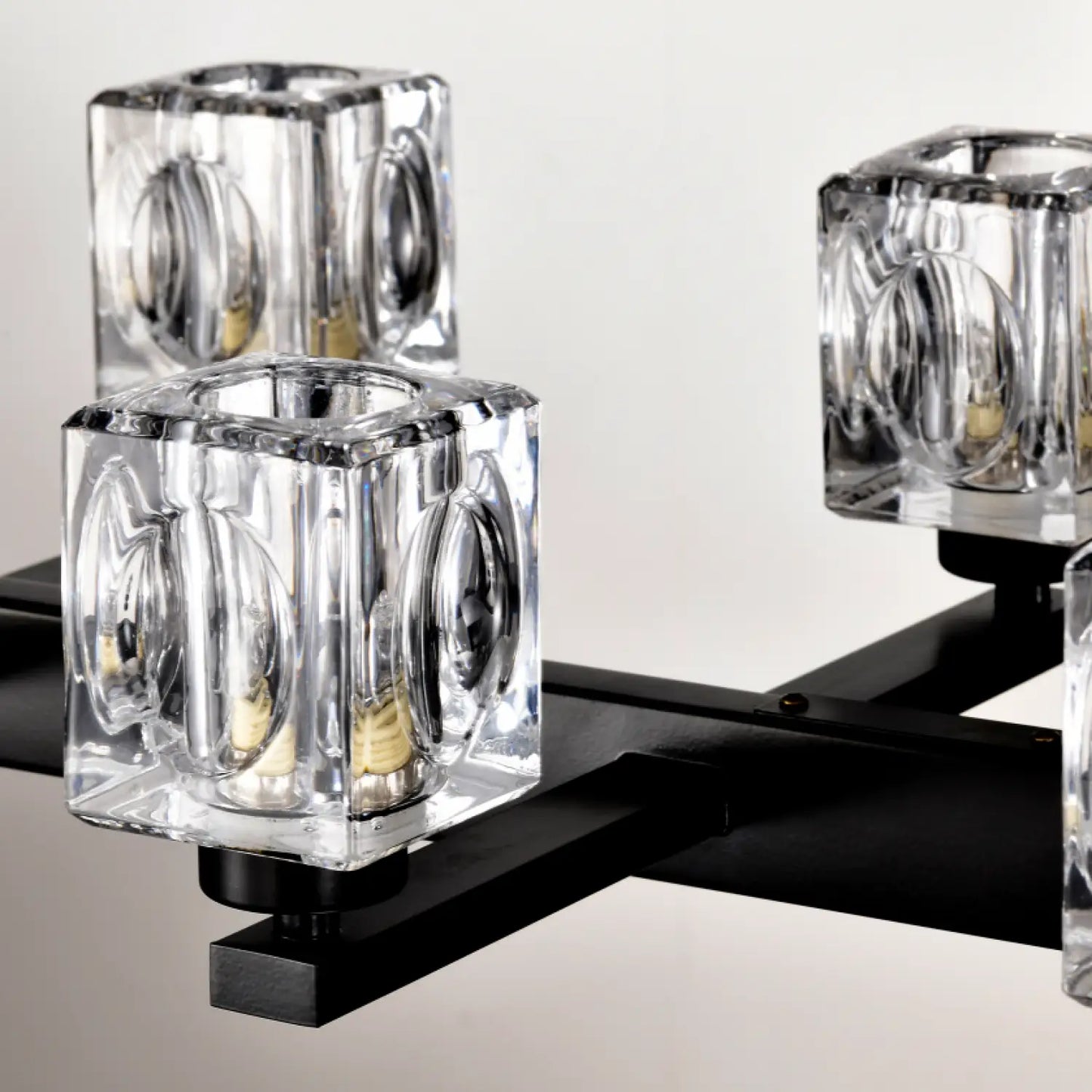 Chandelier Lights for Living Room with Modern Crystal Design & 10 Light Fixture Matte Black 12V Hanging Light