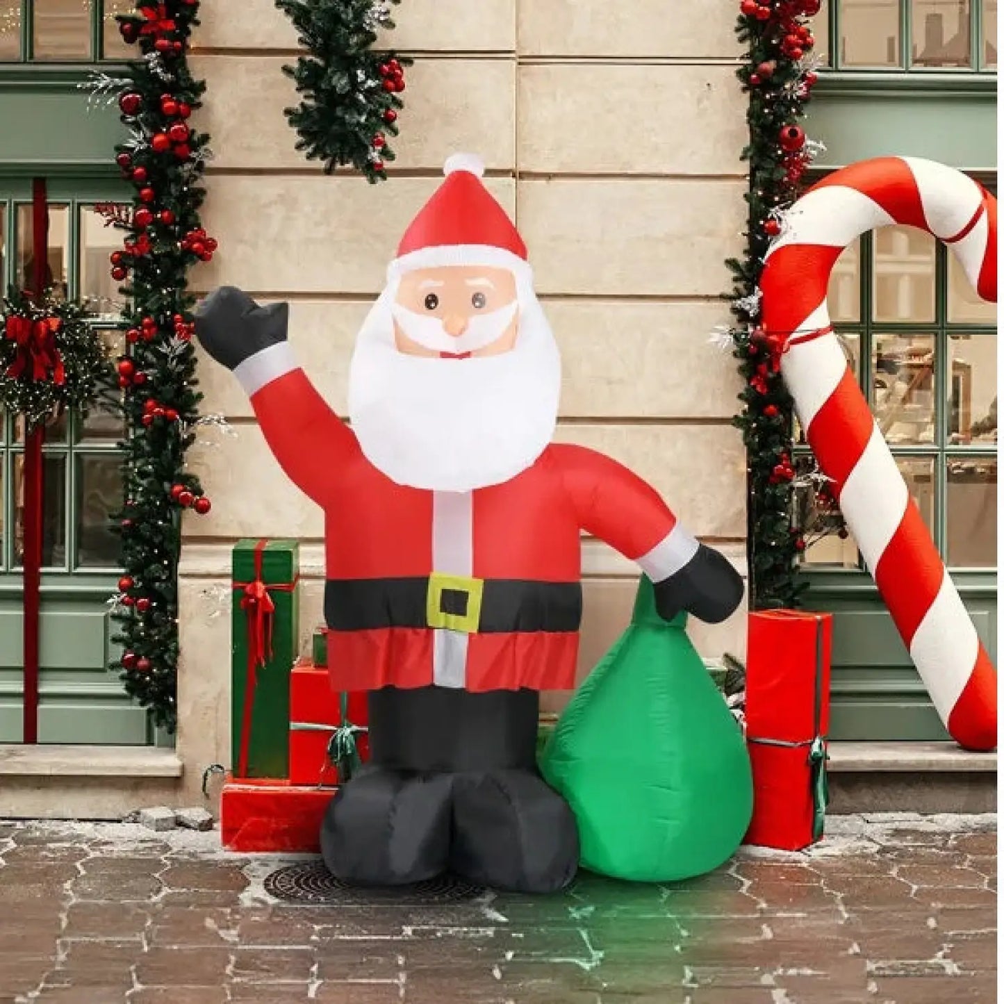 Christmas Inflatable Santa Lights with LED for Indoor & Outdoor - As picture - 12V Hanging Light