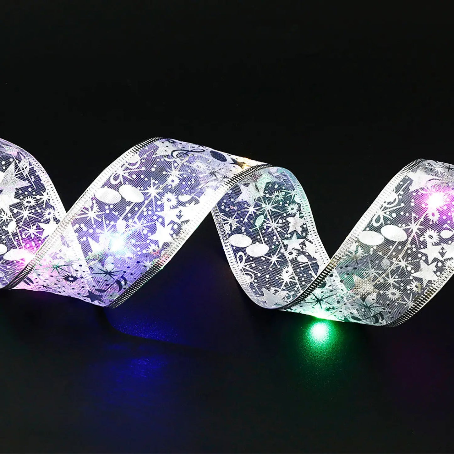 Fairy Lights String Christmas Ribbon Bow Tie - 12V Hanging Light