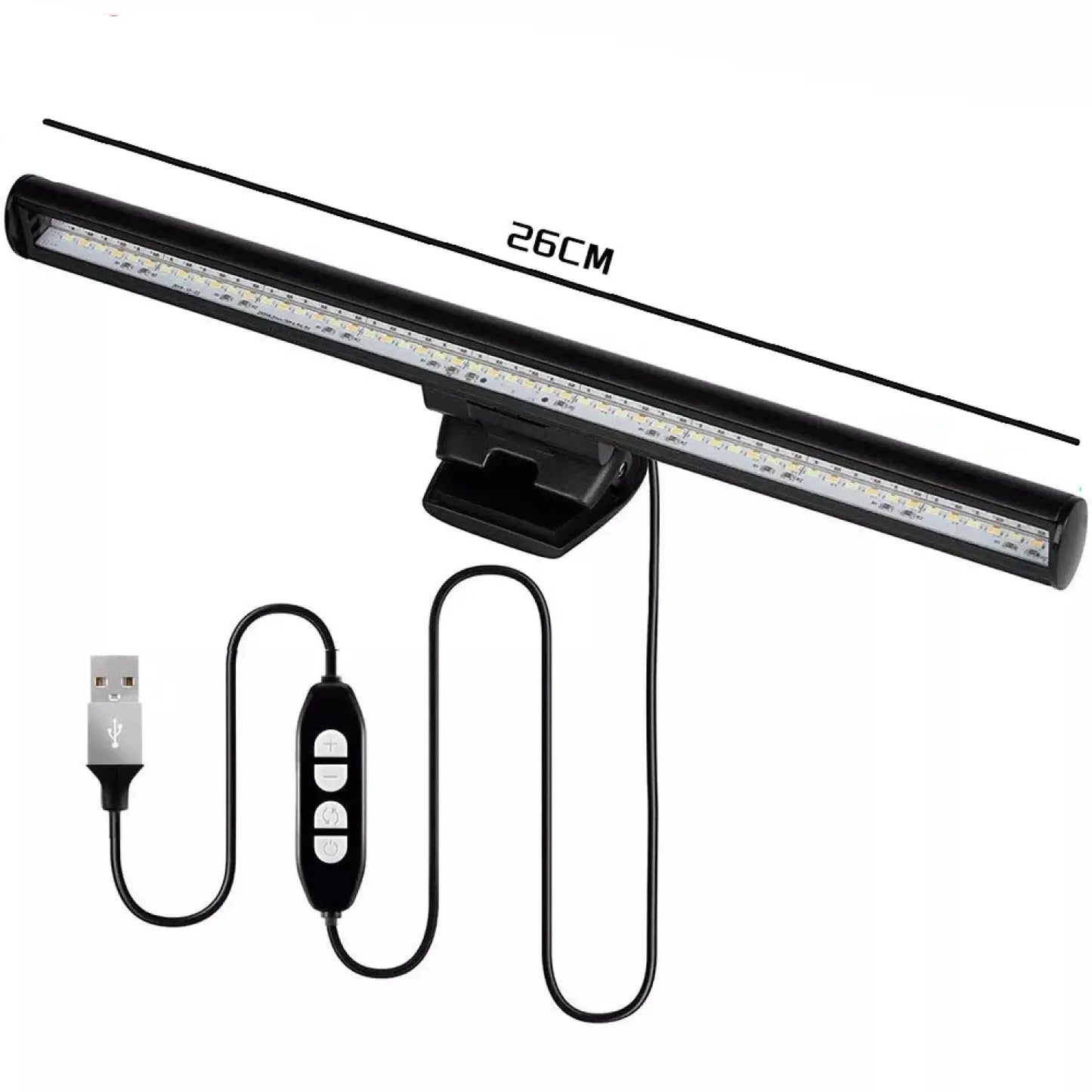 Clip-On Monitor Light Bar with USB Powered and 3 Color Modes - Black - Light Fixture