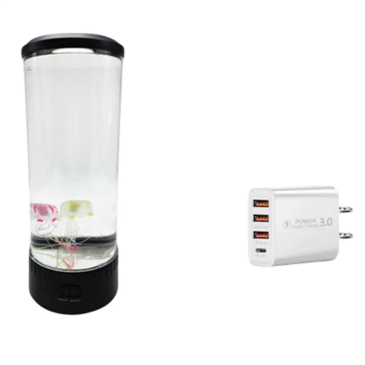 Color Changing Decorative Jellyfish LED Lamp for Home Decor - Black with US adapter - Table Lamps