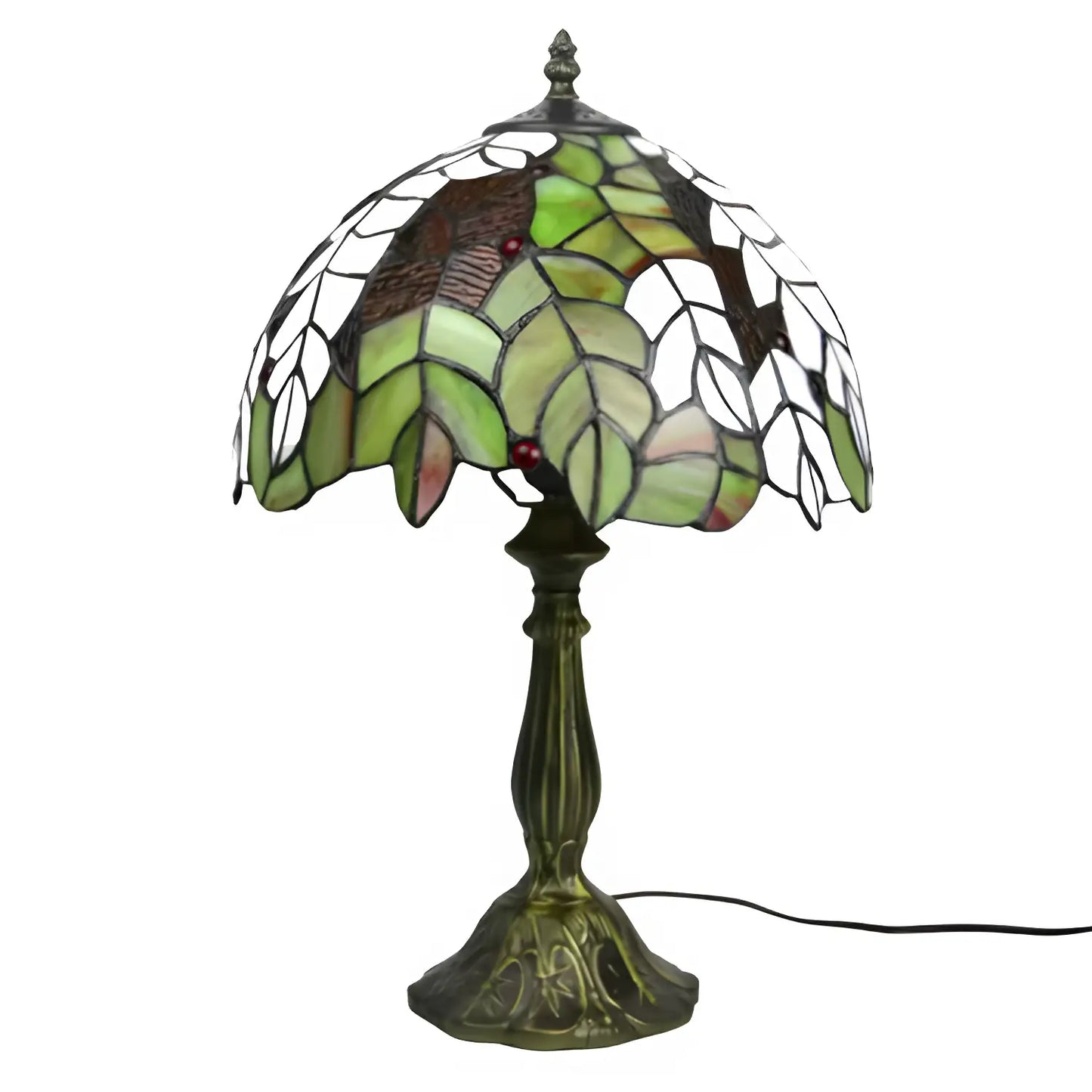Colorful Grape Tiffany Glass Tabletop Lamp - No Bulb - Table Lamp