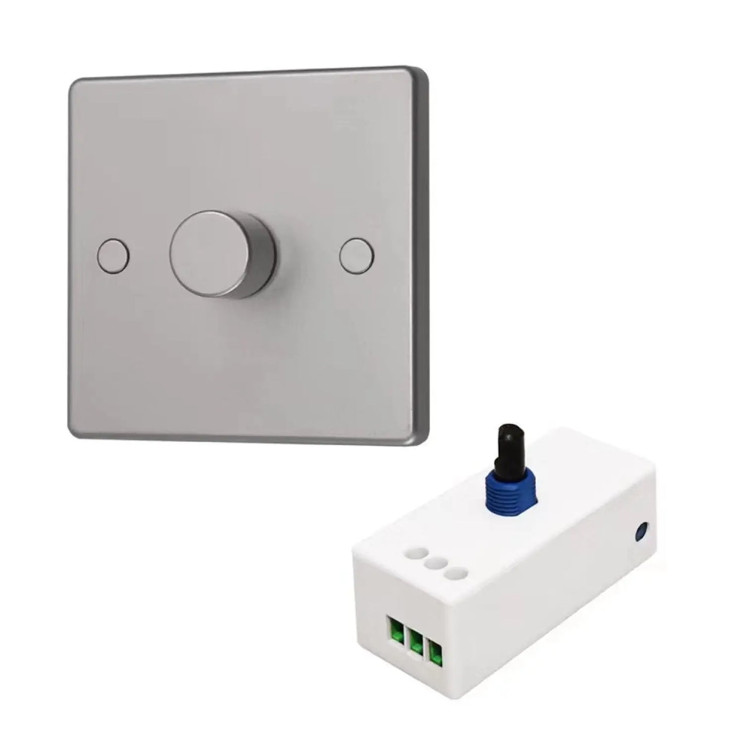 Compact Dimmer Switch for LED – Ideal for Yacht and RV Lighting - Silver / Surface Mounted / 12to24 - Dimmer Switch