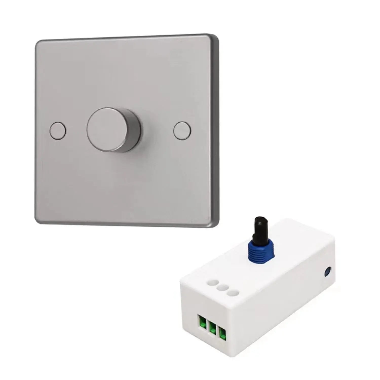 Compact Dimmer Switch for LED – Ideal for Yacht and RV Lighting - Silver / Surface Mounted / 12to24 - Dimmer Switch