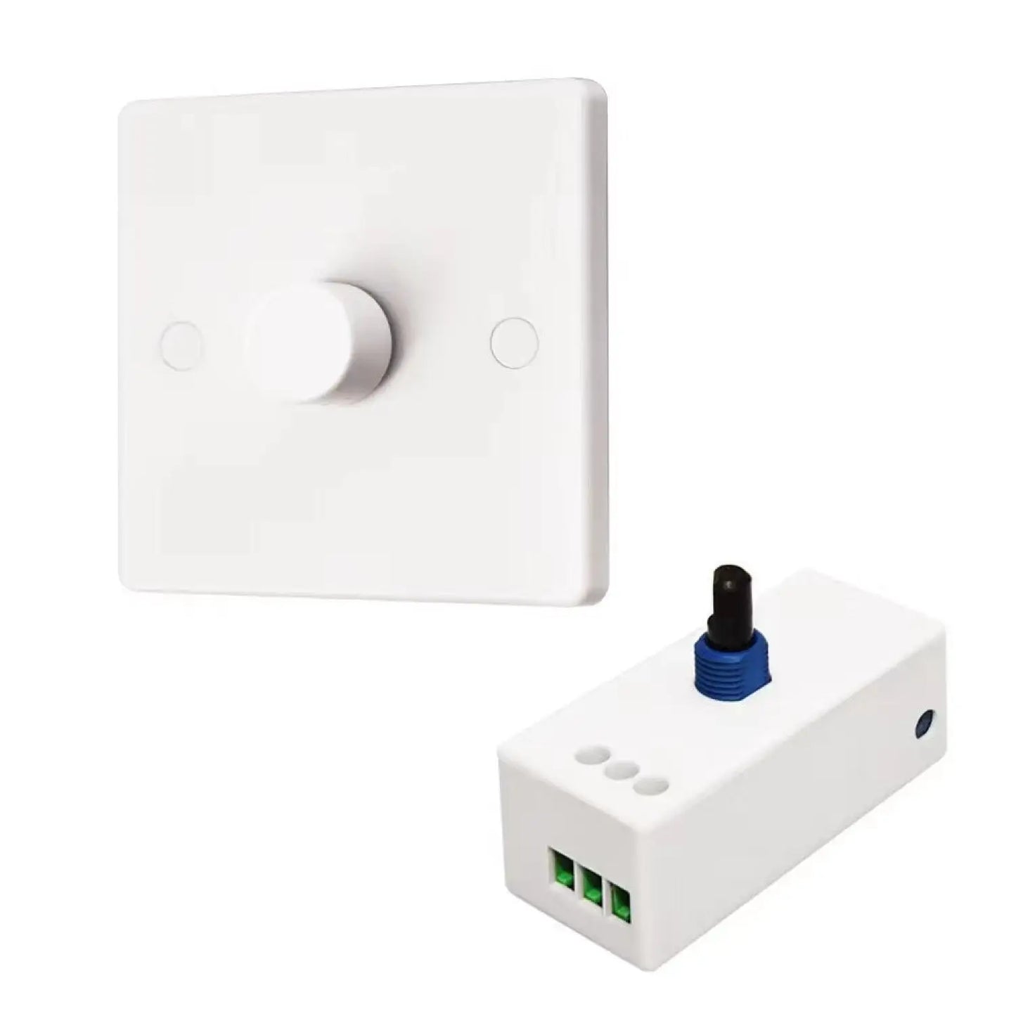 Compact Dimmer Switch for LED – Ideal for Yacht and RV Lighting - White / Concealed / 12to24 - Dimmer Switch