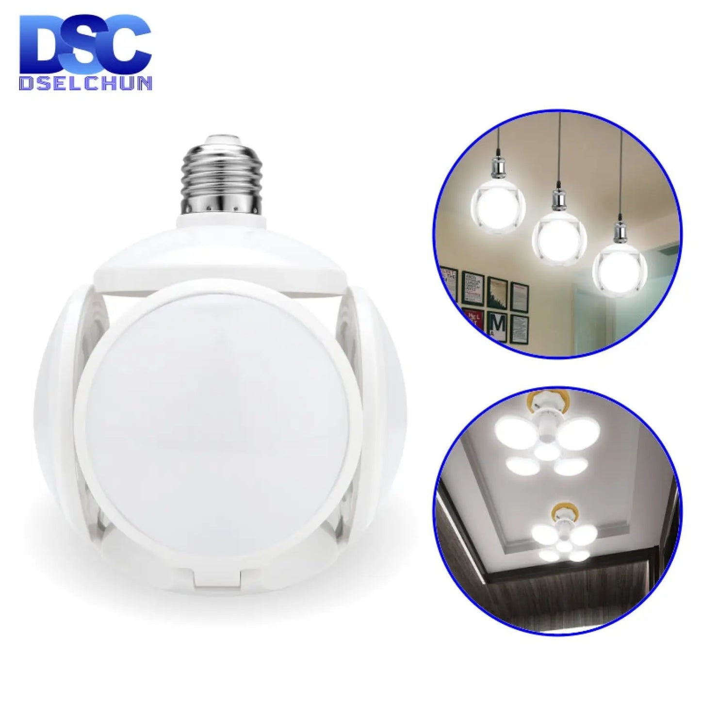 Compact Foldable Ball Light with Football Shape and LED Glow - 12V Hanging Light