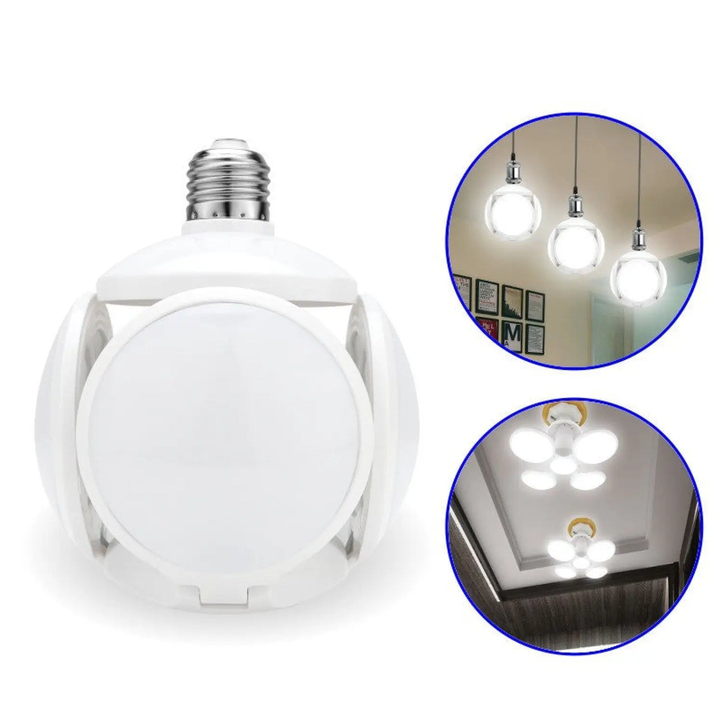 Compact Foldable Ball Light with Football Shape and LED Glow - 12V Hanging Light