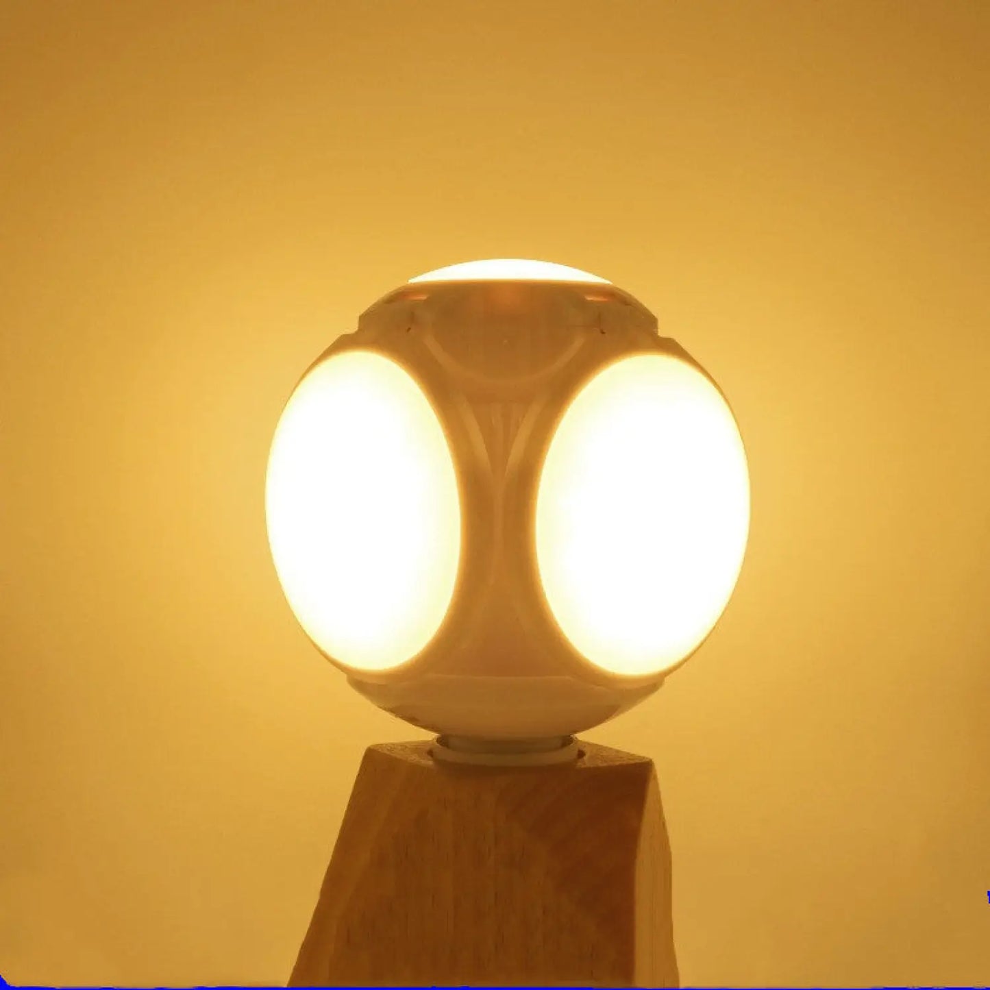 Compact Foldable Ball Light with Football Shape and LED Glow - Warm white / 3000K - 12V Hanging Light