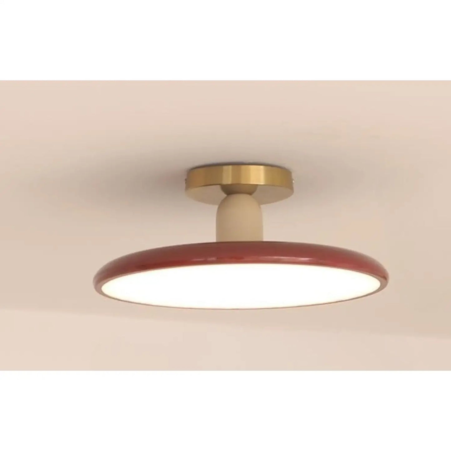 Cream Ceiling Light for Bedroom with Full Spectrum Lighting - Red 50CM Tricolor Light - 12V Hanging Light