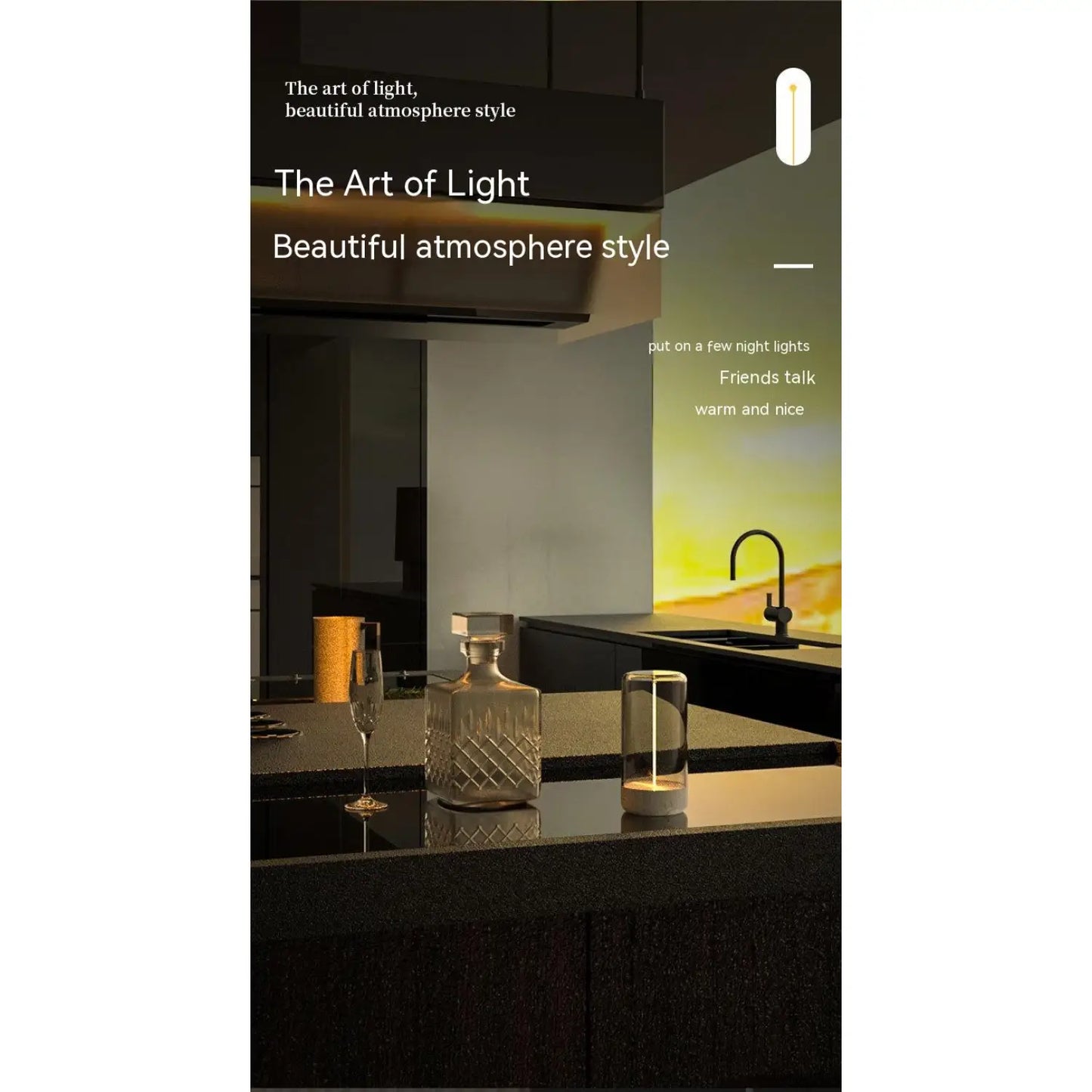 Creative Atmosphere Tent Light with LED Rechargeable Durable Feature - Light Fixture