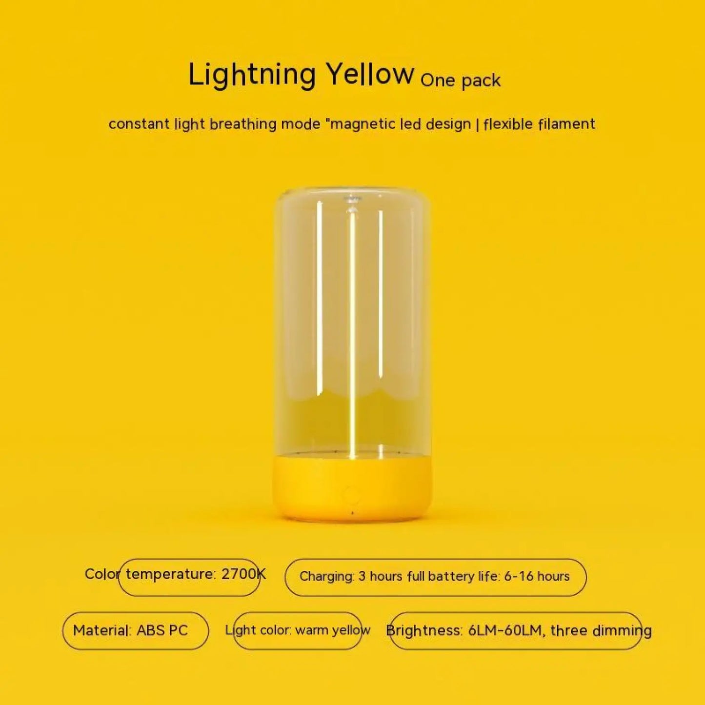 Creative Atmosphere Tent Light with LED Rechargeable Durable Feature - Light Fixture