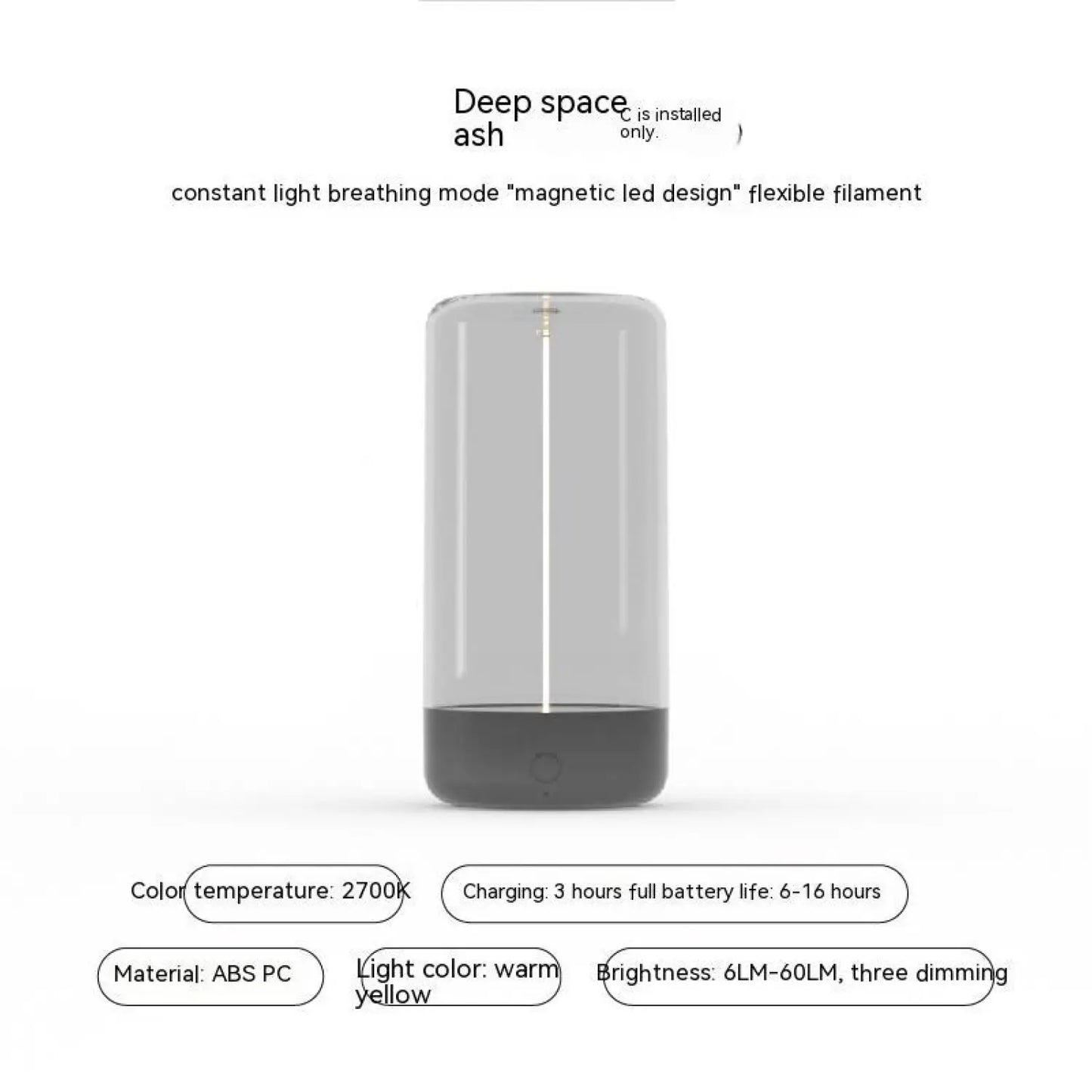 Creative Atmosphere Tent Light with LED Rechargeable Durable Feature - Light Fixture