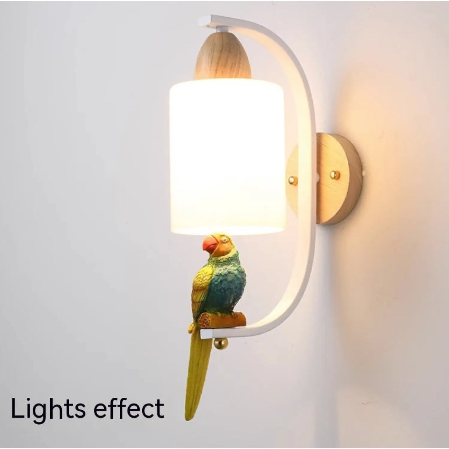 Creative Bird Lamp with Solid Wood Design for Aisle & Living Room - Wall Mount Fixture