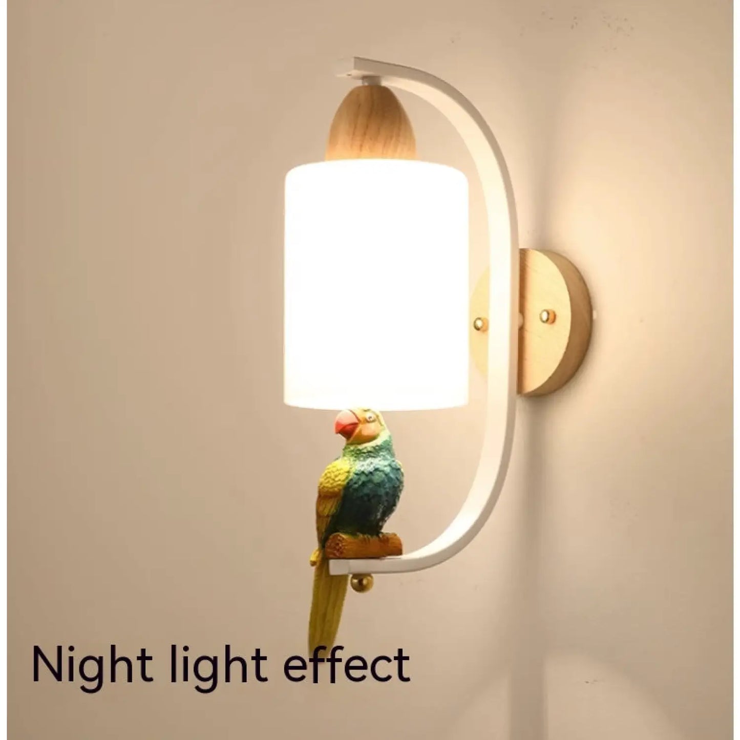 Creative Bird Lamp with Solid Wood Design for Aisle & Living Room - Wall Mount Fixture