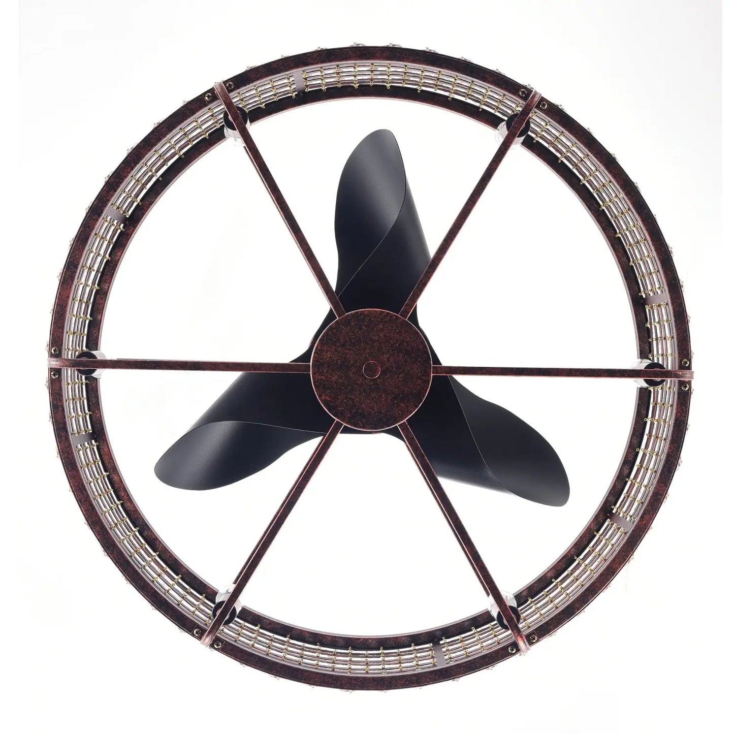 Dia 26.8 Inch Chandelier Ceiling Fan,Crystal Shade Ceiling Fan With Remote Control,3 ABS Blade 4 light No Include Bulb
