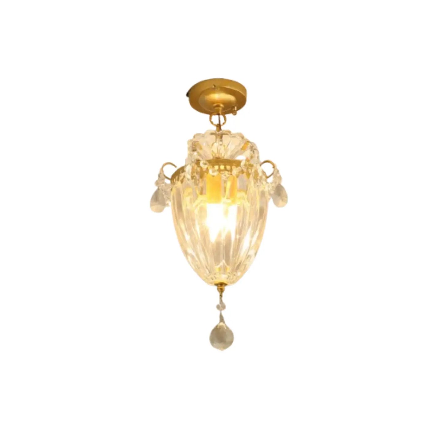 Crystal Chandelier Modern Design with Iron and Elegant Crystal Finish 12V Hanging Light