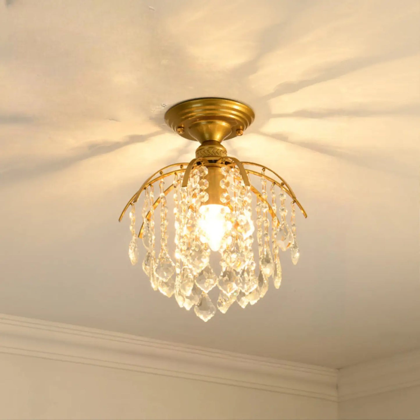 Crystal Chandelier Modern Design with Iron and Elegant Crystal Finish 5ceiling 1lamp holder / 7W three colors 12V