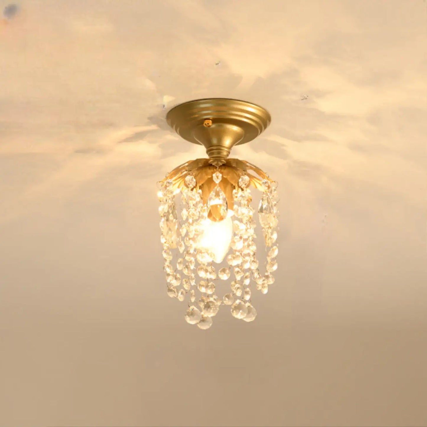 Crystal Chandelier Modern Design with Iron and Elegant Crystal Finish 1ceiling 1lamp holder / 7W three colors 12V