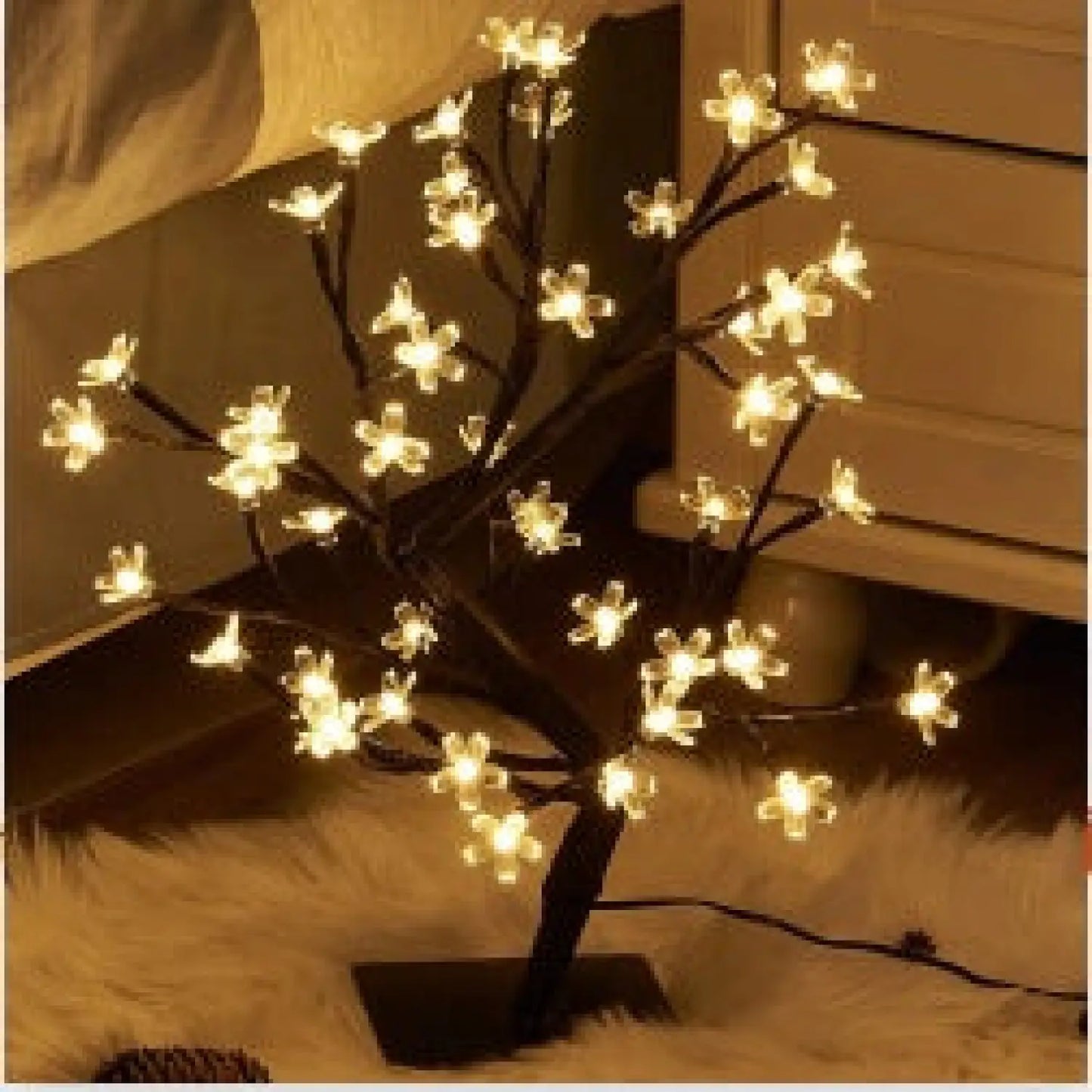 Decorative Bedroom Tree Lights with LED Copper Wire Design - Follow - Light Fixture