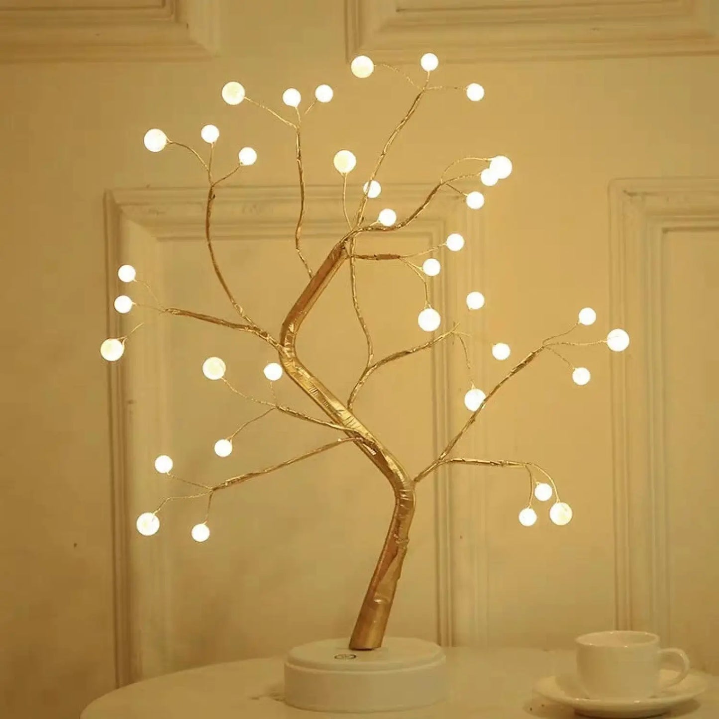 Decorative Bedroom Tree Lights with LED Copper Wire Design - Light Fixture