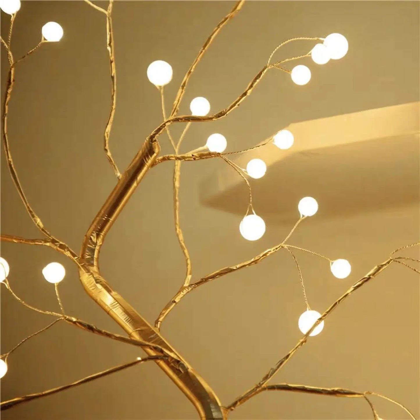 Decorative Bedroom Tree Lights with LED Copper Wire Design - Light Fixture