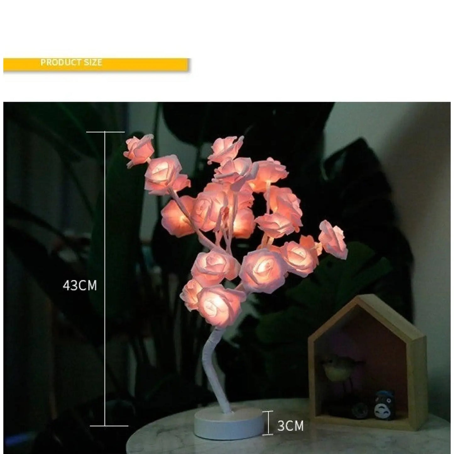 Decorative Flower Lamp with Soft Warm Light for Home Interiors - Table Lamps