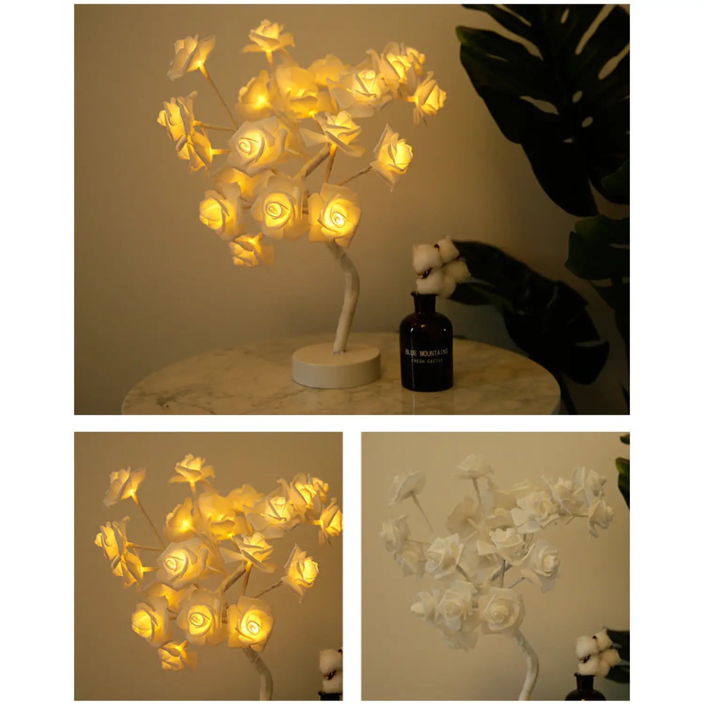 Decorative Flower Lamp with Soft Warm Light for Home Interiors - Table Lamps