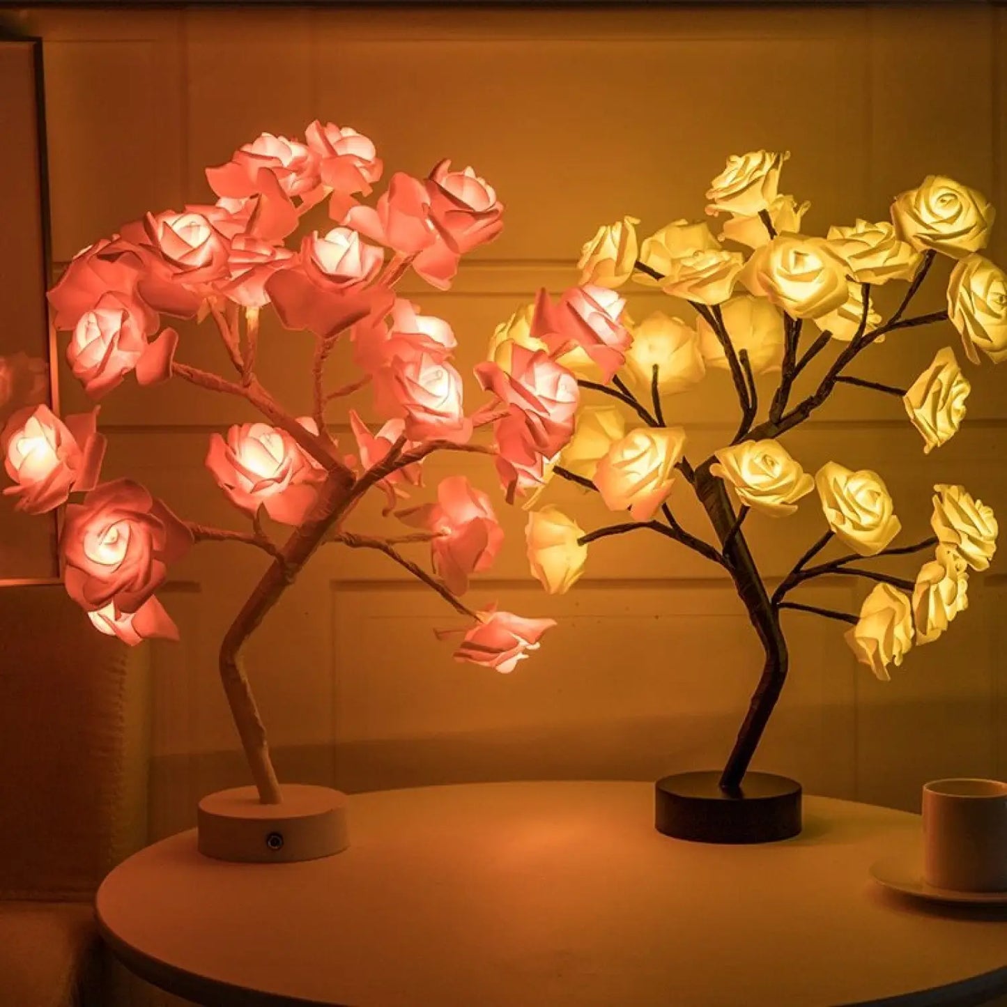 Decorative Flower Lamp with Soft Warm Light for Home Interiors - Table Lamps