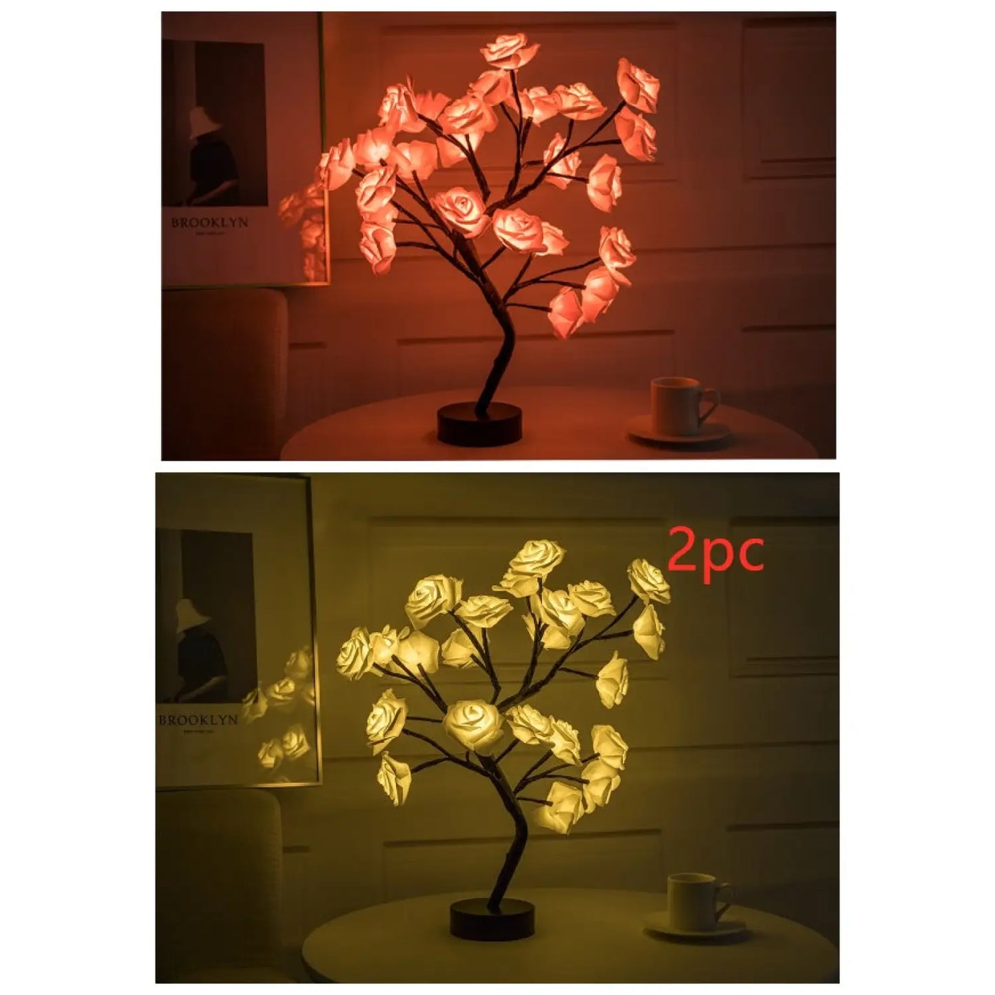 Decorative Flower Lamp with Soft Warm Light for Home Interiors - Table Lamps
