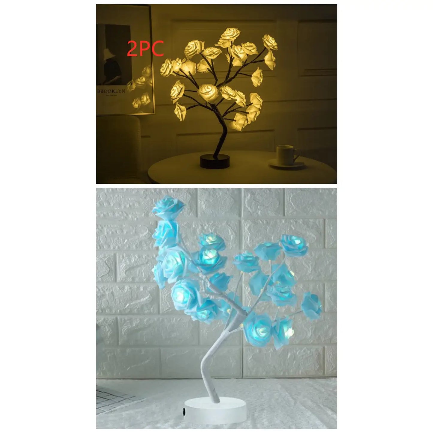 Decorative Flower Lamp with Soft Warm Light for Home Interiors - Table Lamps