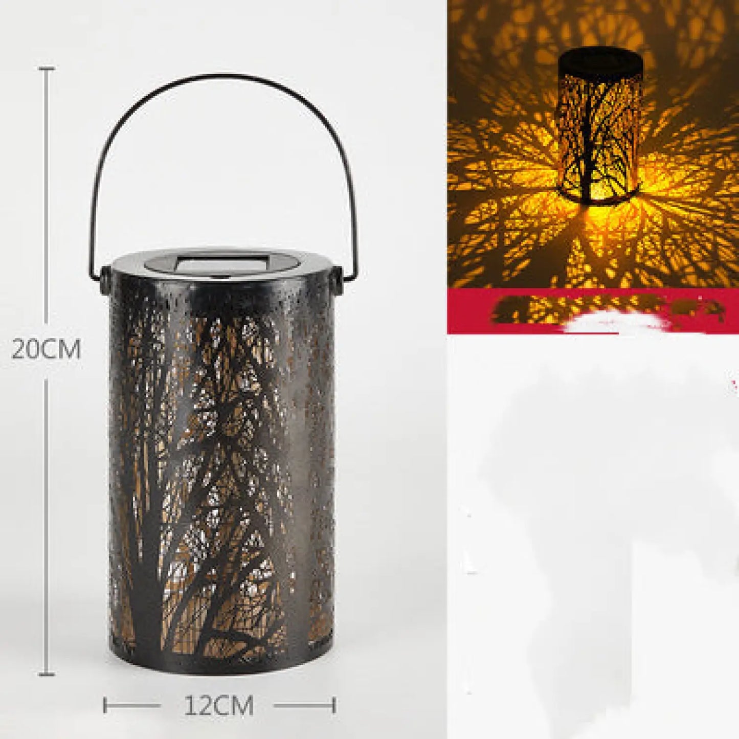 Decorative Outdoor Lamp for Patio with Projection Lighting - 12V Hanging Light