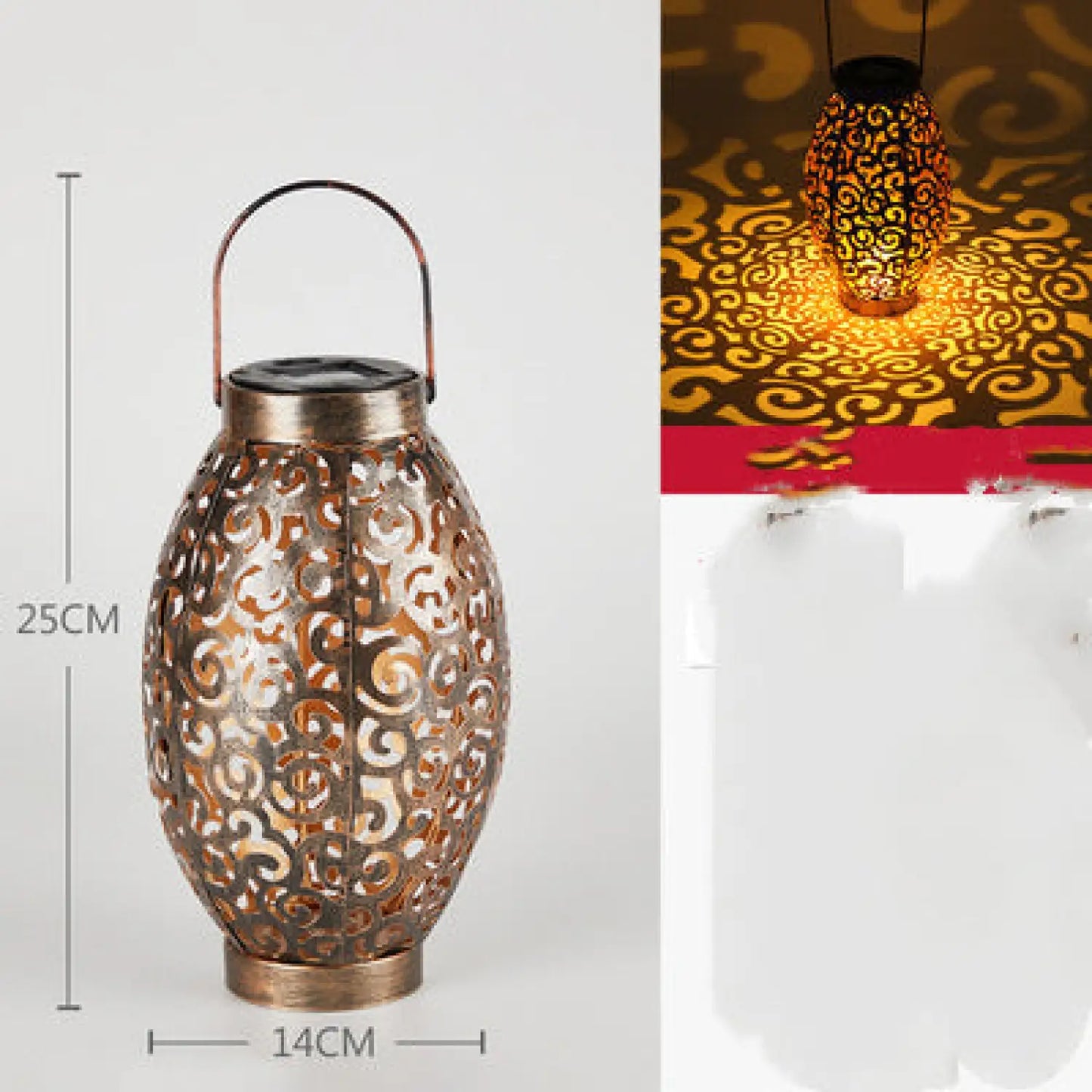 Decorative Outdoor Lamp for Patio with Projection Lighting - 12V Hanging Light