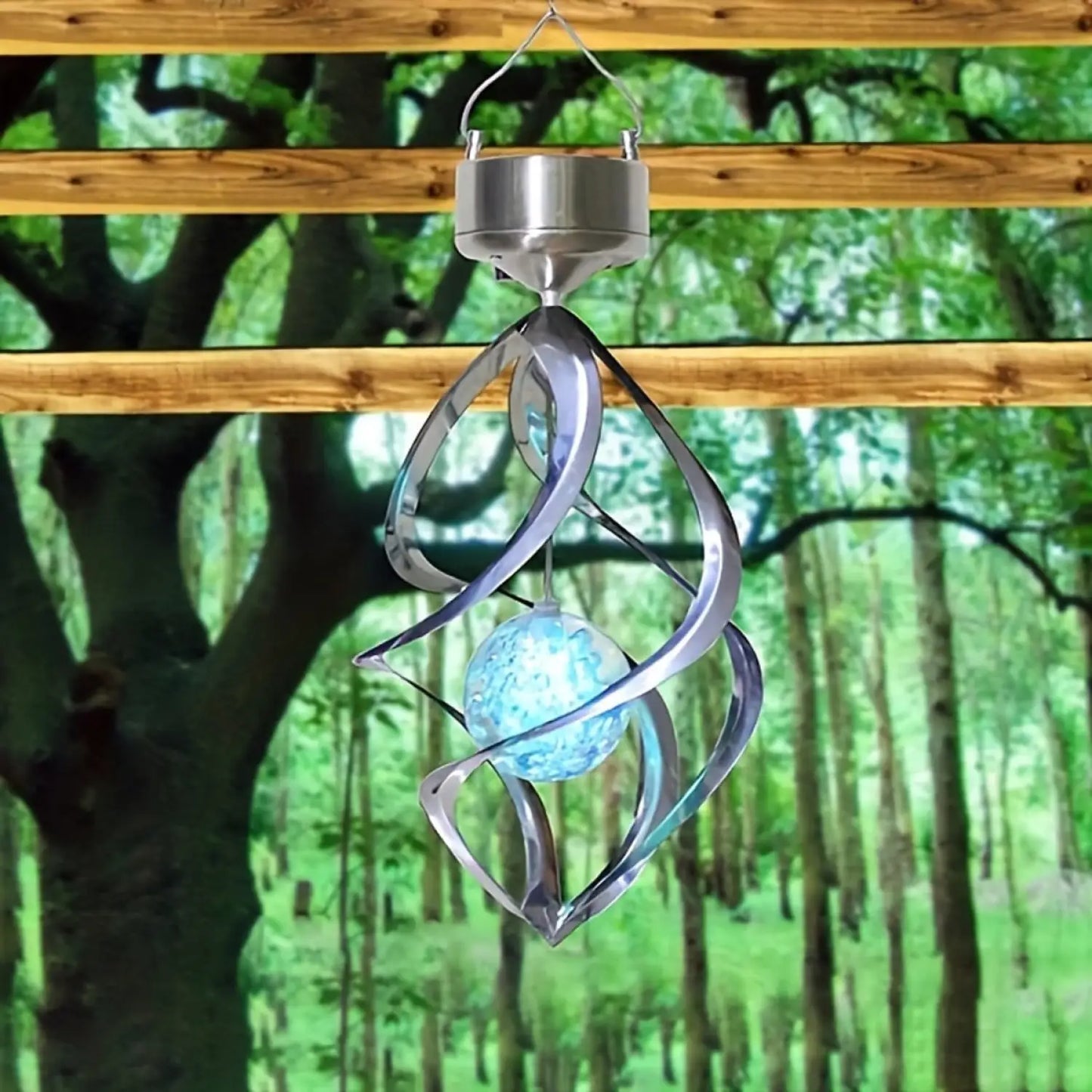 Decorative Solar Hanging Light with Spinner & Color-Changing LEDs - Multi Color - Hanging Light