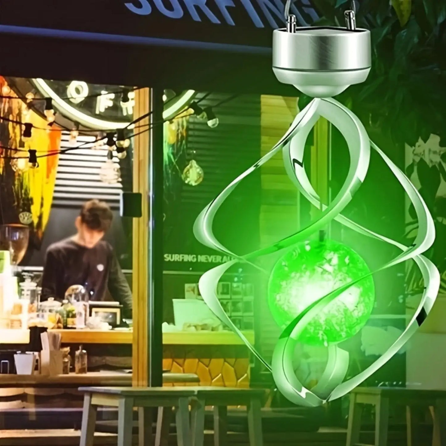 Decorative Solar Hanging Light with Spinner & Color-Changing LEDs - Multi Color - Hanging Light
