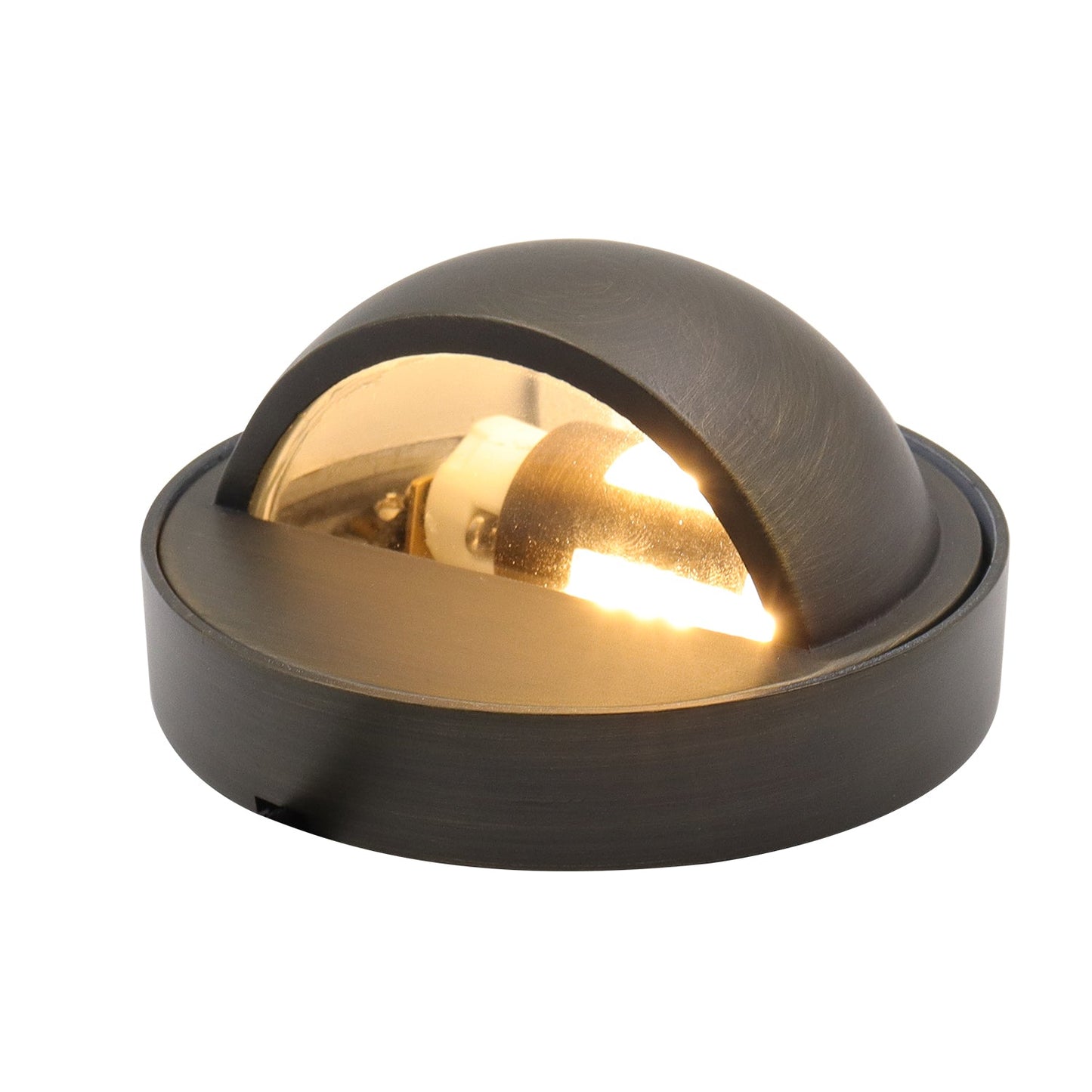 Die-Cast Brass Deck Light Outdoor with Clear Glass and GU5.3 Socket - Deck Light