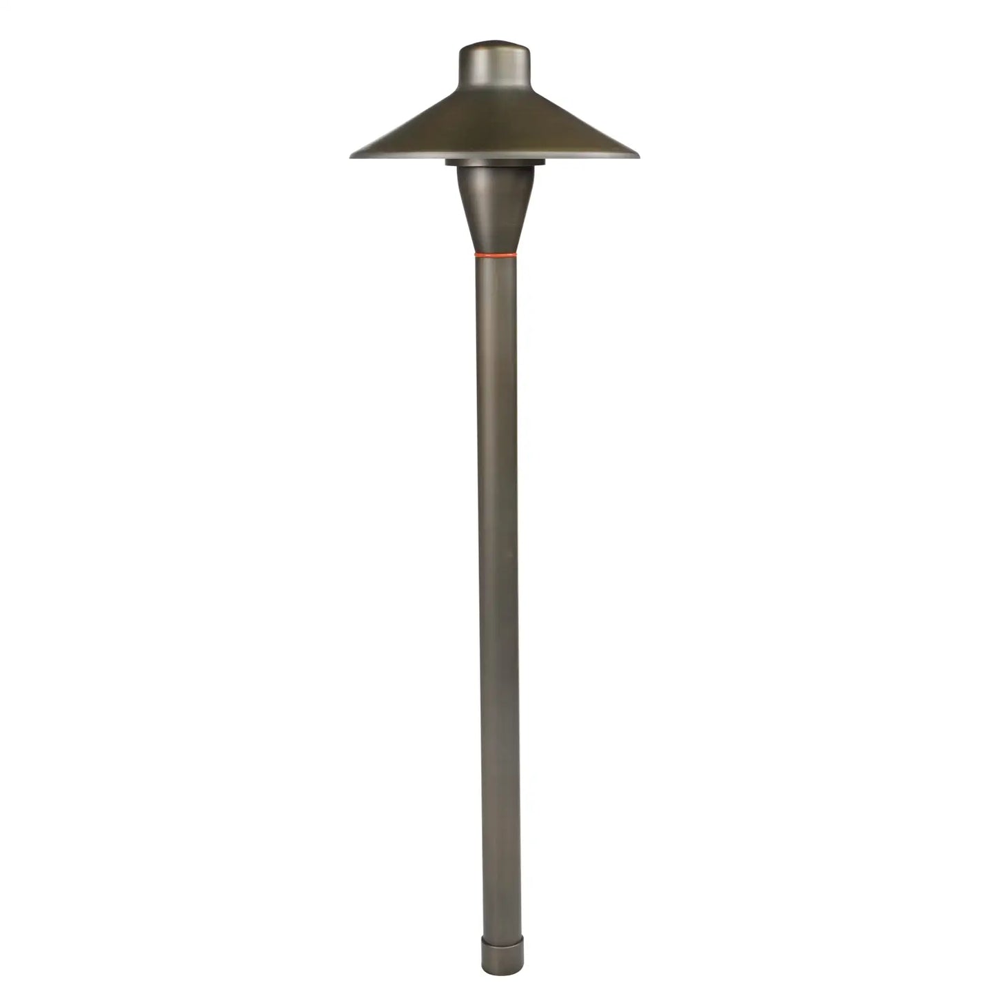 Die-cast brass outdoor path light with 72 inch lead wire - Path Light Fixture