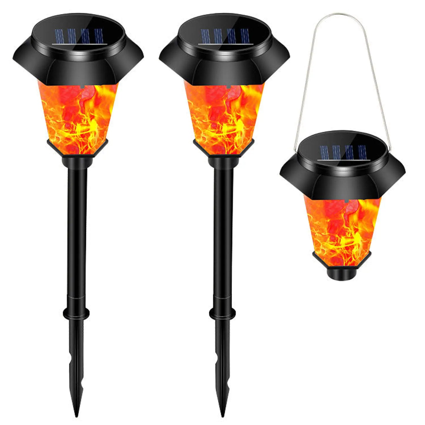 Courtyard Dynamic Landscape Garden Lights - Black - 12V Hanging Light
