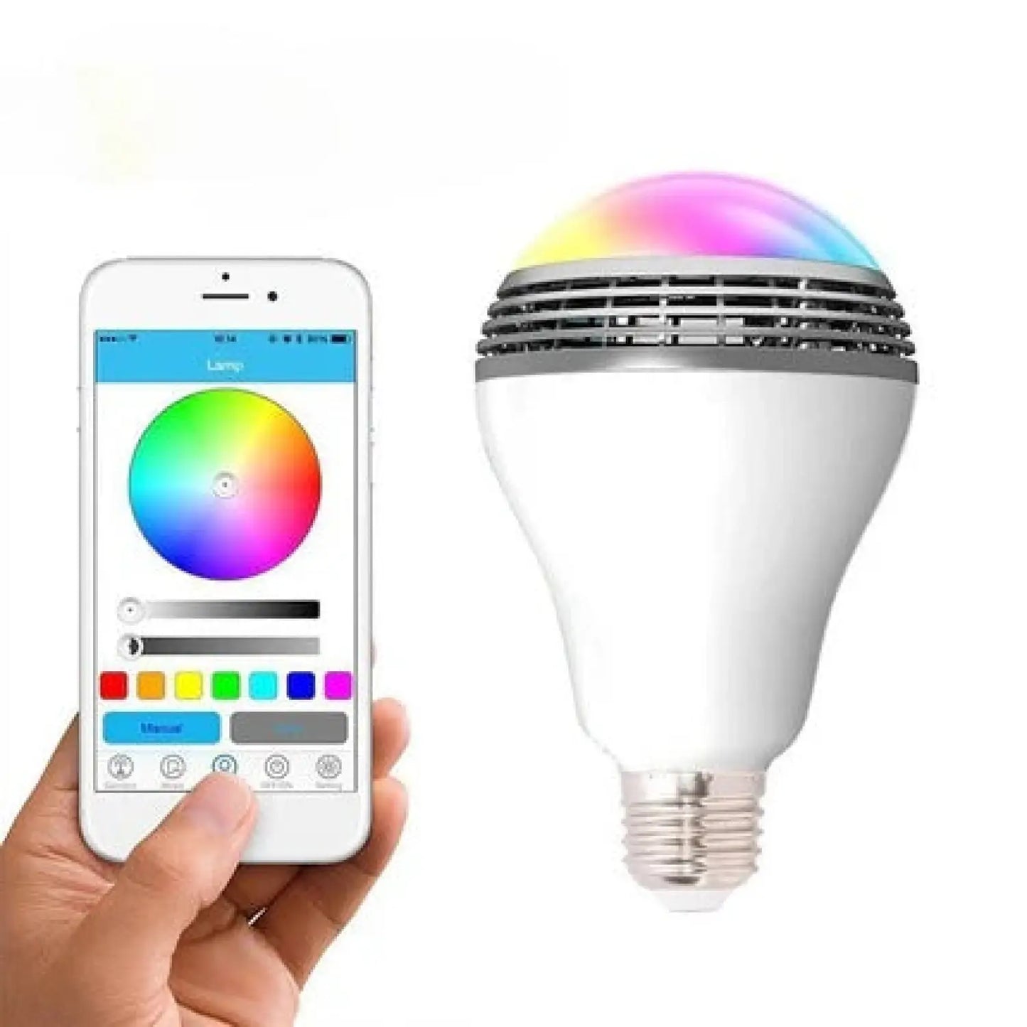 Bluetooth Speaker Smart LED Light Bulb - E27 Multi-Color - RGB - 12V Hanging Light
