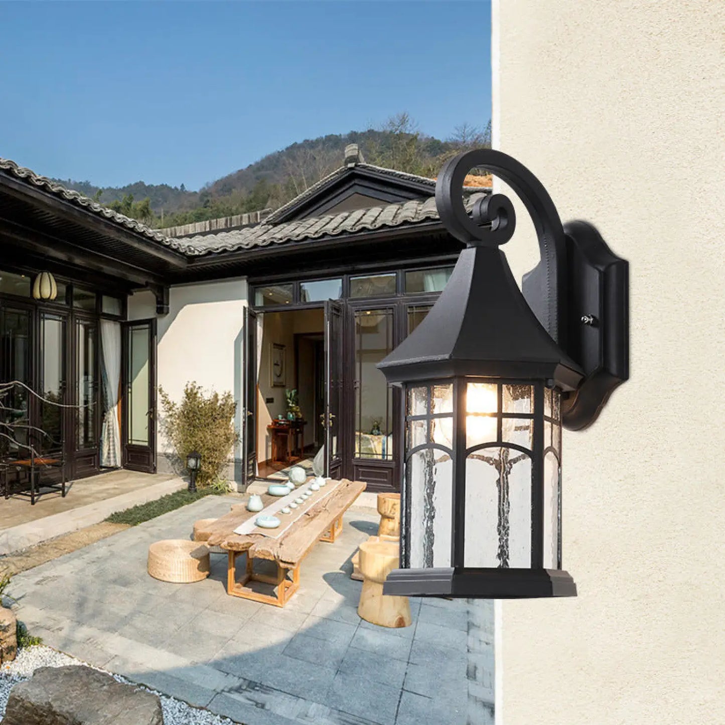 Elegant Sand Black Wall Lamp Decorative with LED and Bubble Glass Finish Sand Black 12V Hanging Light