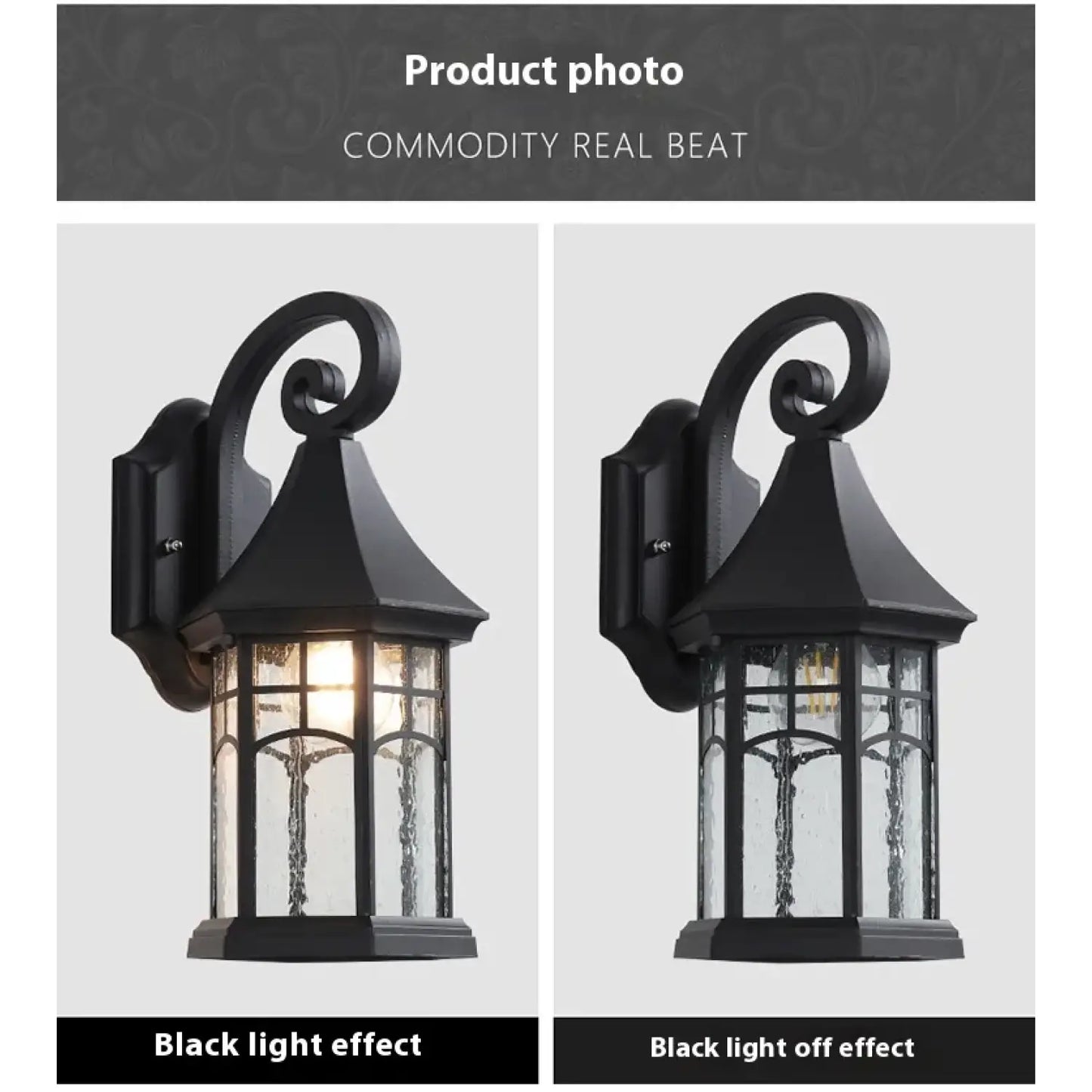 Elegant Sand Black Wall Lamp Decorative with LED and Bubble Glass Finish Sand Black 12V Hanging Light
