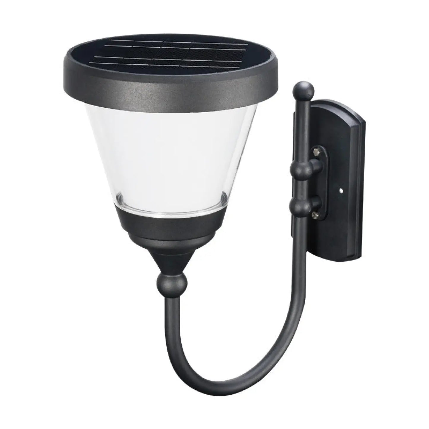 Energy Saving Solar Powered Wall Lights for Outdoor Courtyard Areas - Black Solar Powered Model - Solar Light