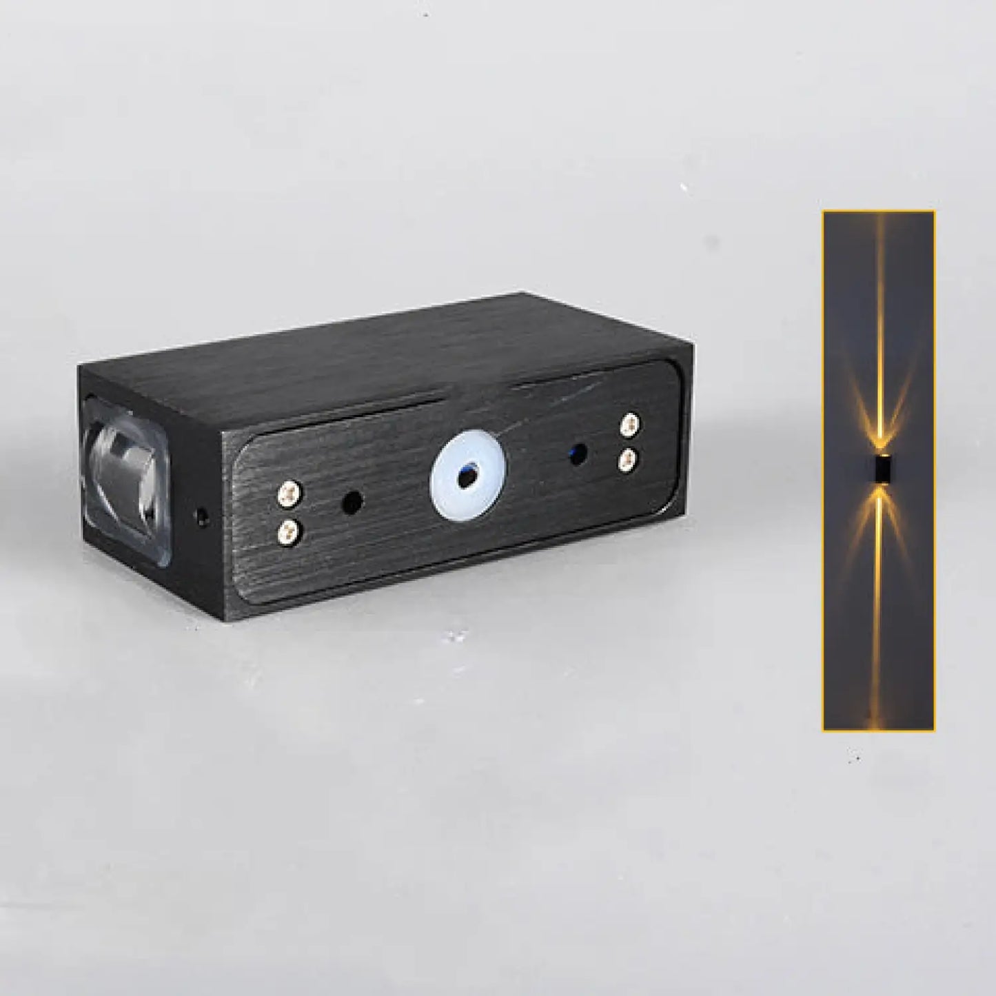 Exterior Light for Home with Stylish Outdoor Wall Lamp Fixture - Black / Yellow light / 4W - 12V Hanging Light